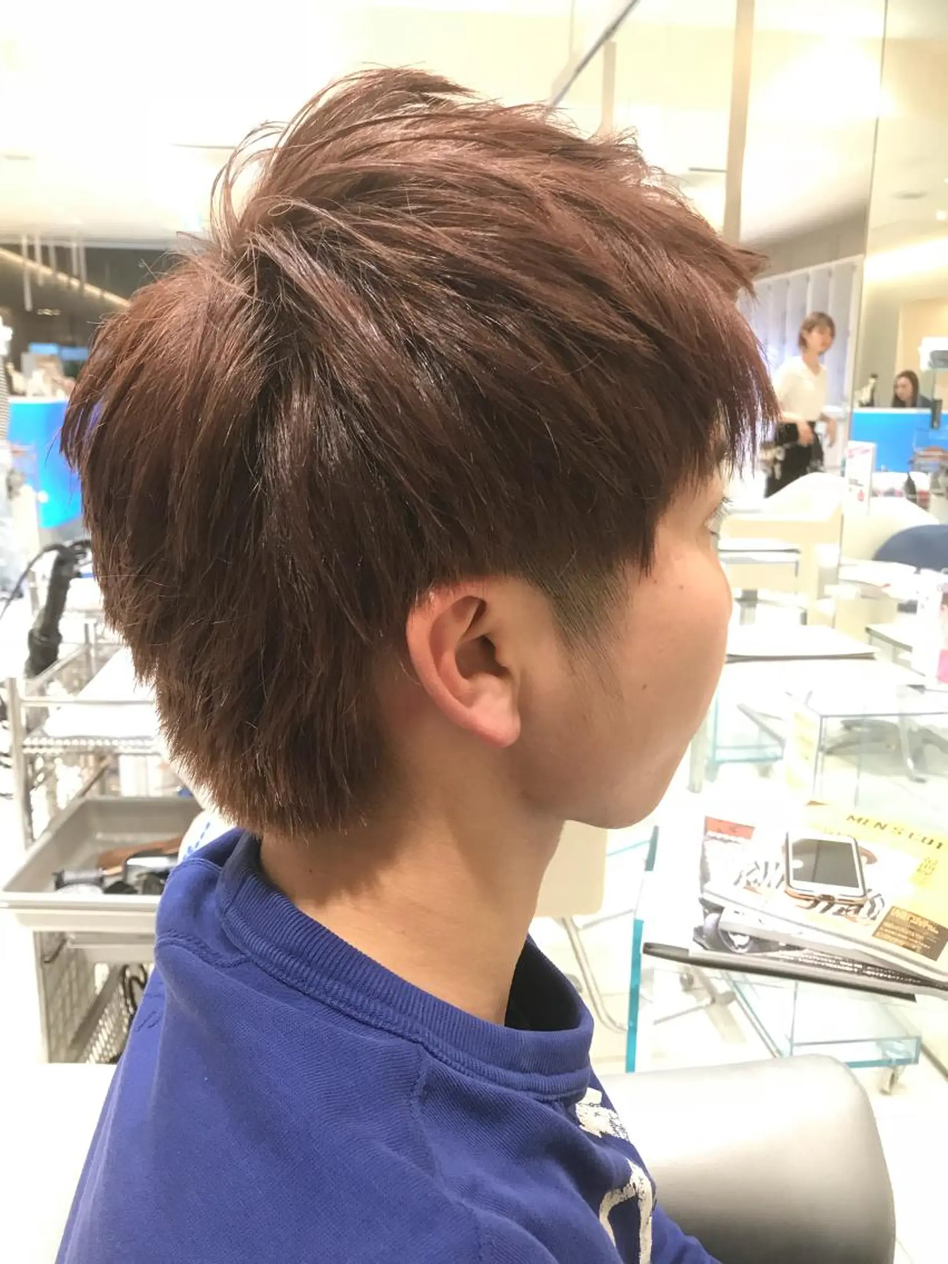ショート カラー パーマ ヘアアレンジ メンズ キッズ ネイル マツエク・マツパ ブラウンカラー レッドカラー レッドブラウン カラーマツエク ブラウン カット ヘアカラー トリートメント EnBlesS西宮 マンツーマン神道有基のヘアスタイル