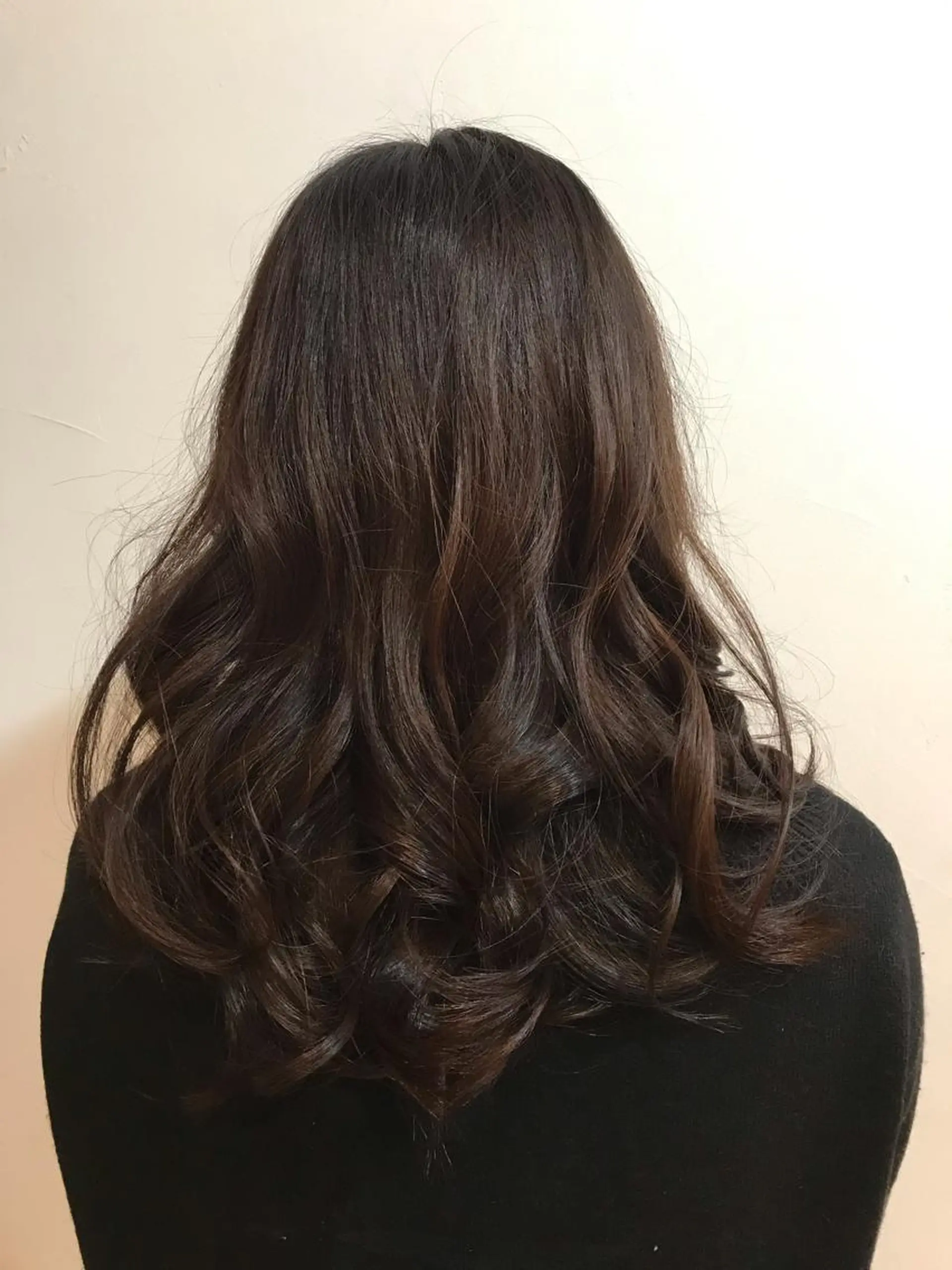セミロング カラー ブラウンカラー カット ヘアカラー 福井 稜平のヘアスタイル