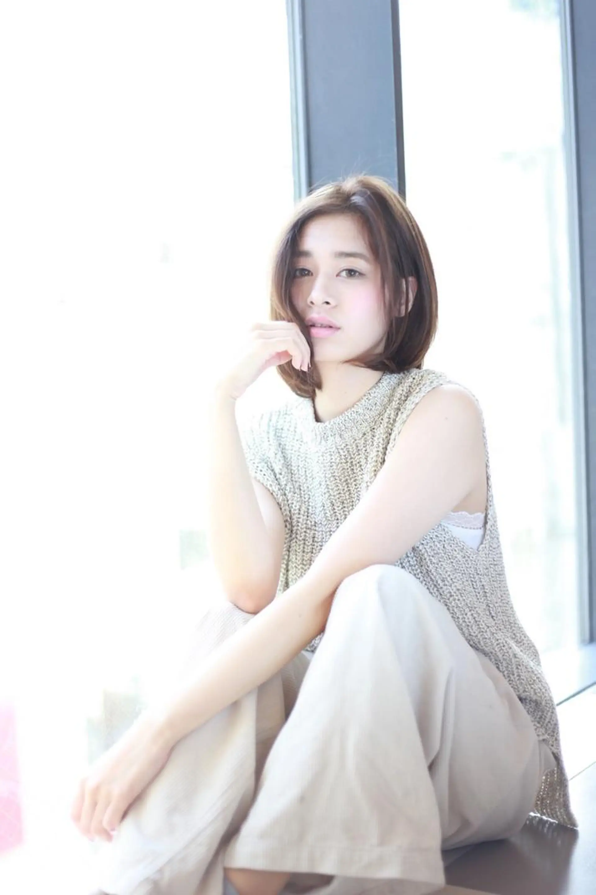 ミディアム 松島 涼花のヘアスタイル