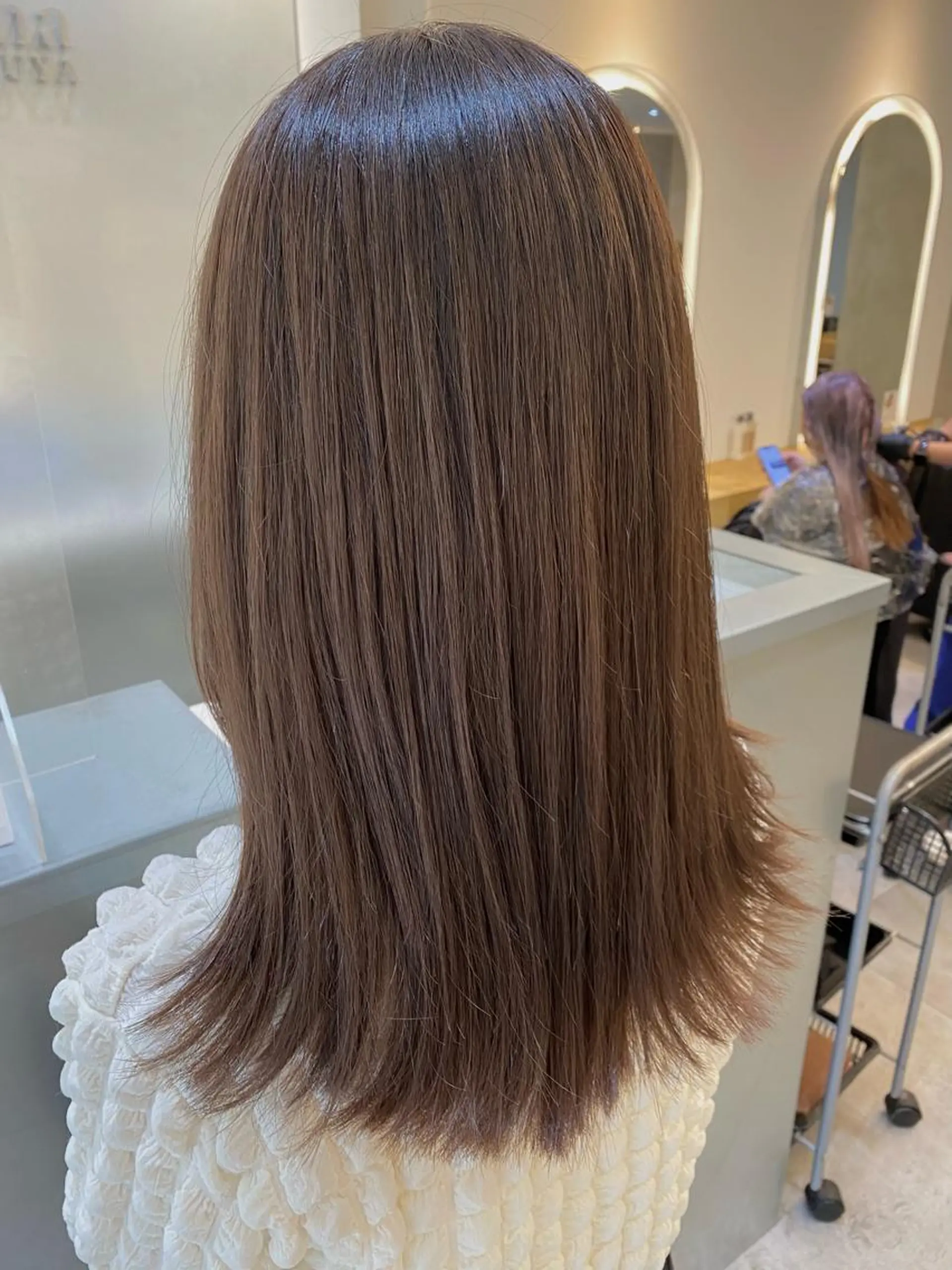 ミディアム カラー カット ヘアカラー トリートメント 中村 かおりのヘアスタイル