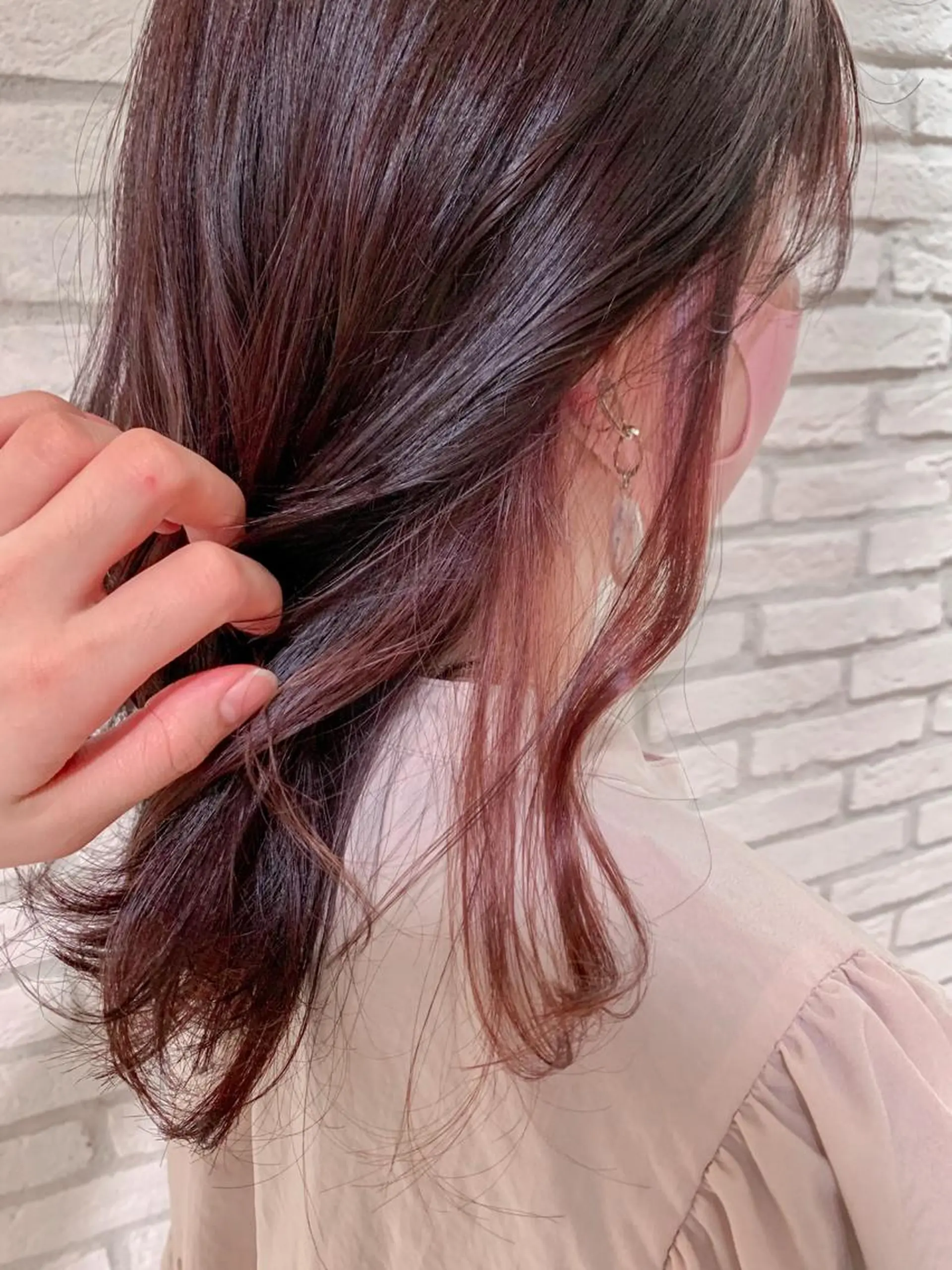 ミディアム カラー ヘアアレンジ ヘアカラー トリートメント yuka .のヘアスタイル