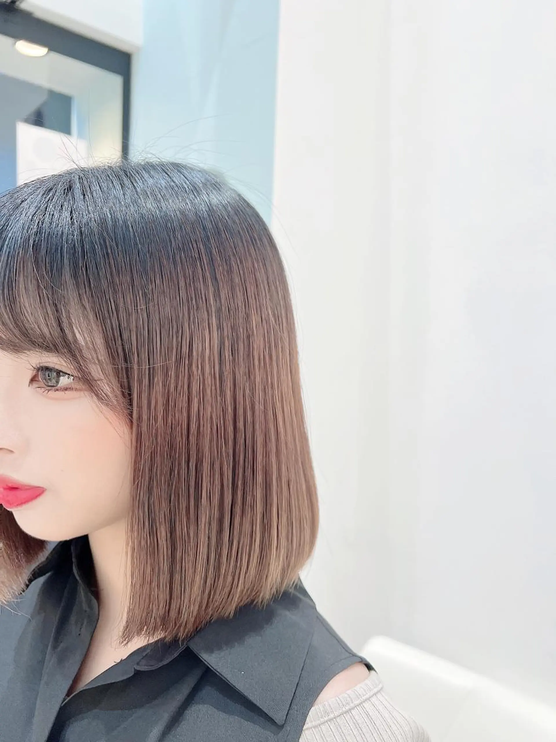 ミディアム 縮毛矯正 堀井 凌平のヘアスタイル