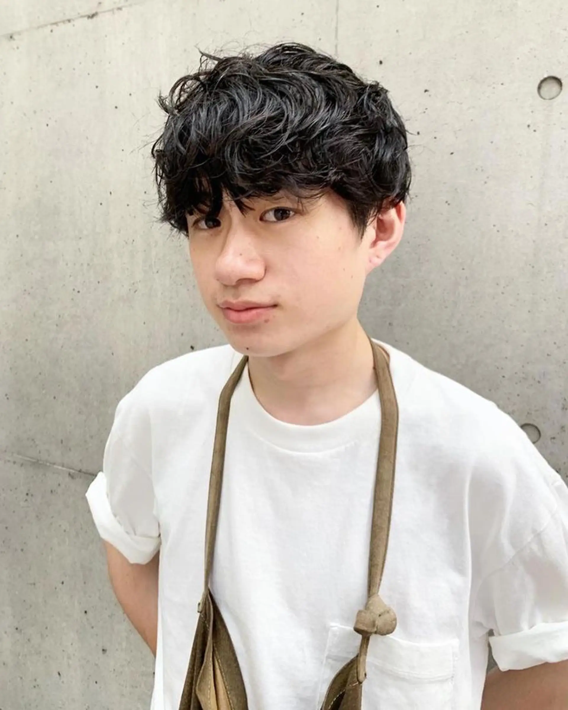 パーマ メンズ メンズパーマ 韓国ヘア/wカラー レイヤー/RIN🎀のヘアスタイル