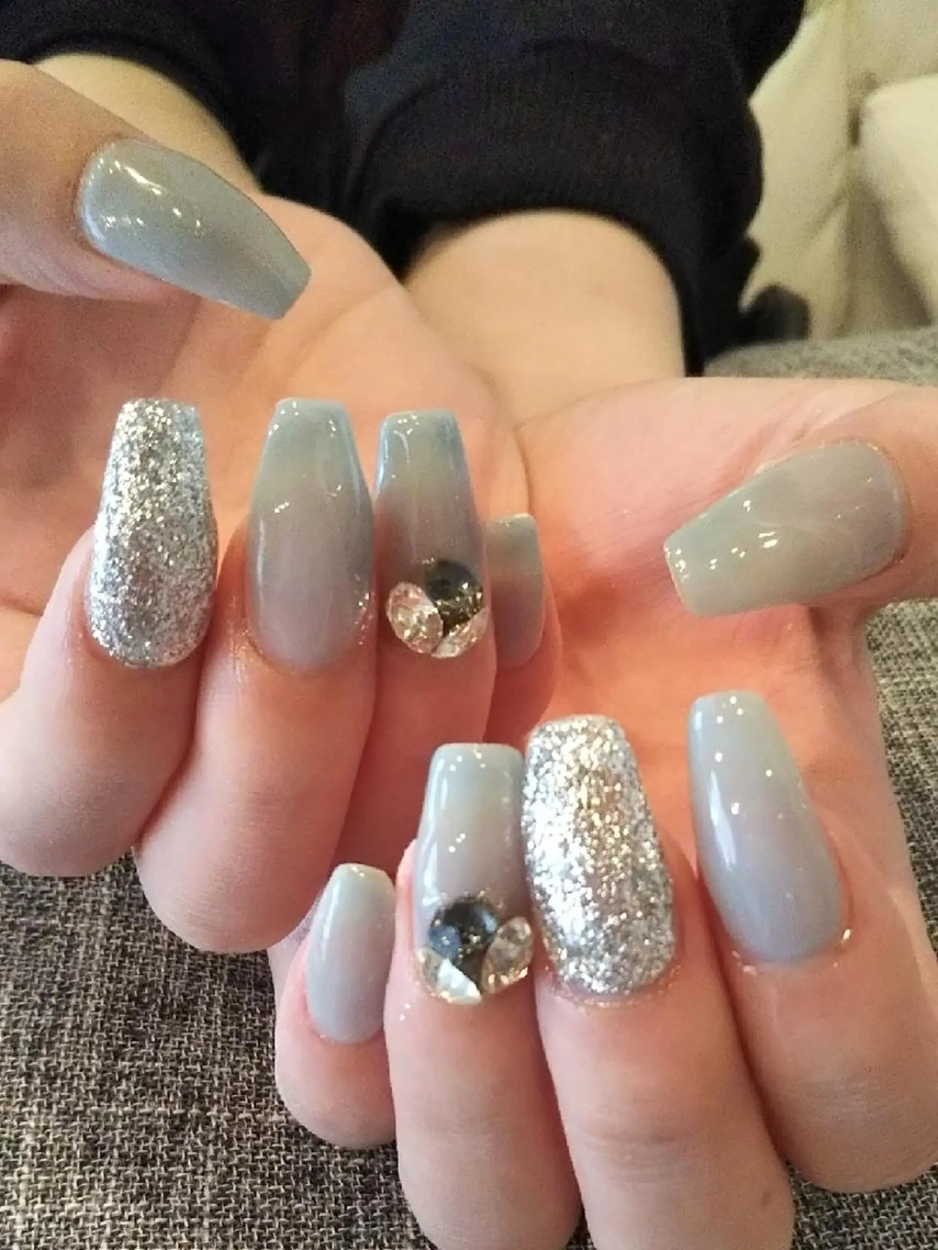 ネイル ブルー クリアネイル ハンドネイル private salon mieのネイルデザイン