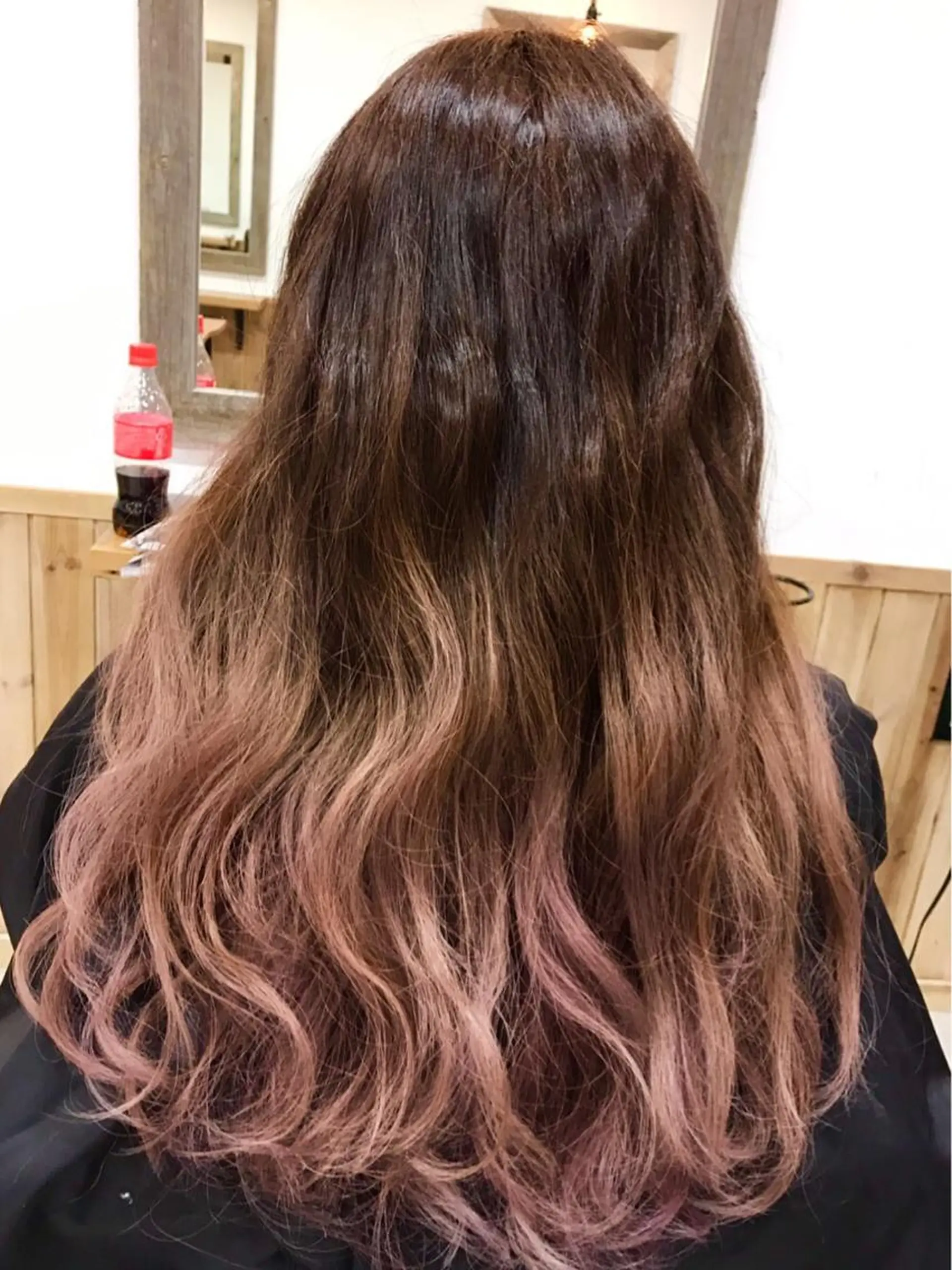 ロング カラー ブリーチ ラベンダーカラー ピンクカラー ピンクラベンダー M IIのヘアスタイル