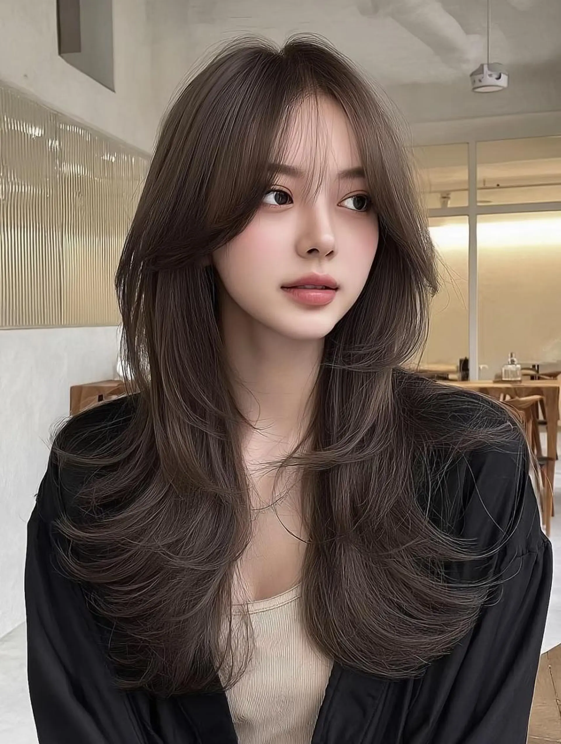 ロング カット ヘアカラー 酸性ストレート/ 髪質改善/イソヤトモのヘアスタイル