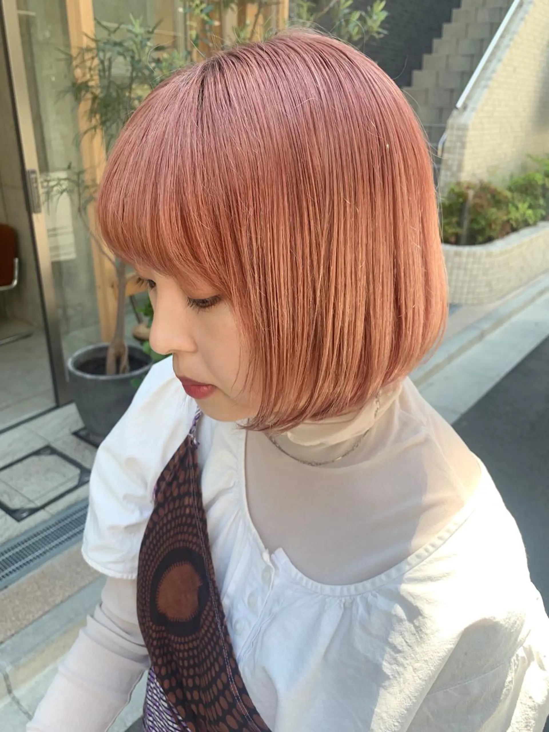 ミディアム ハイトーンNo.1✨ パーマ✨イマイタツヤのヘアスタイル