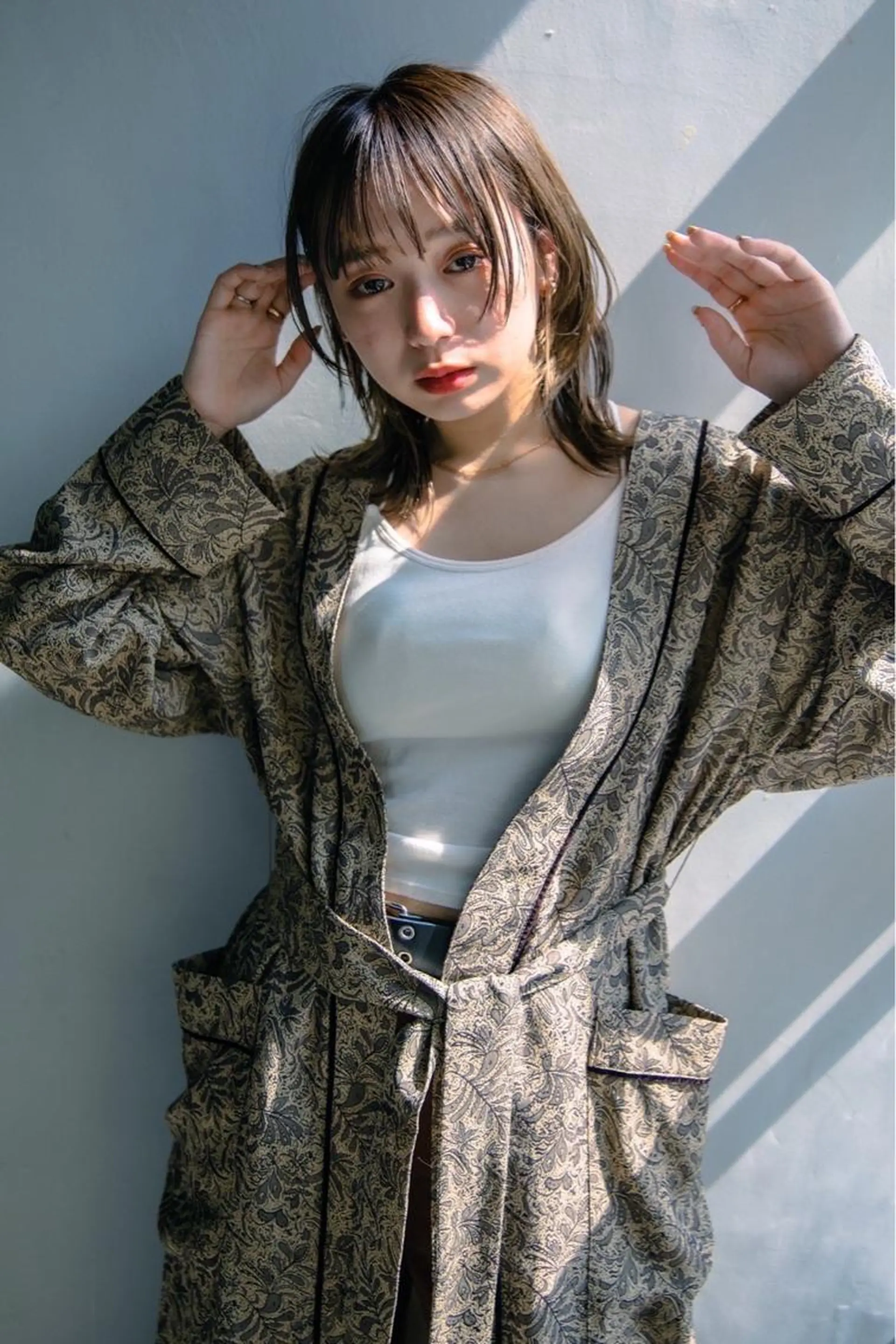 ミディアム カラー 髪質改善、縮毛矯正 店長浅野太郎のヘアスタイル