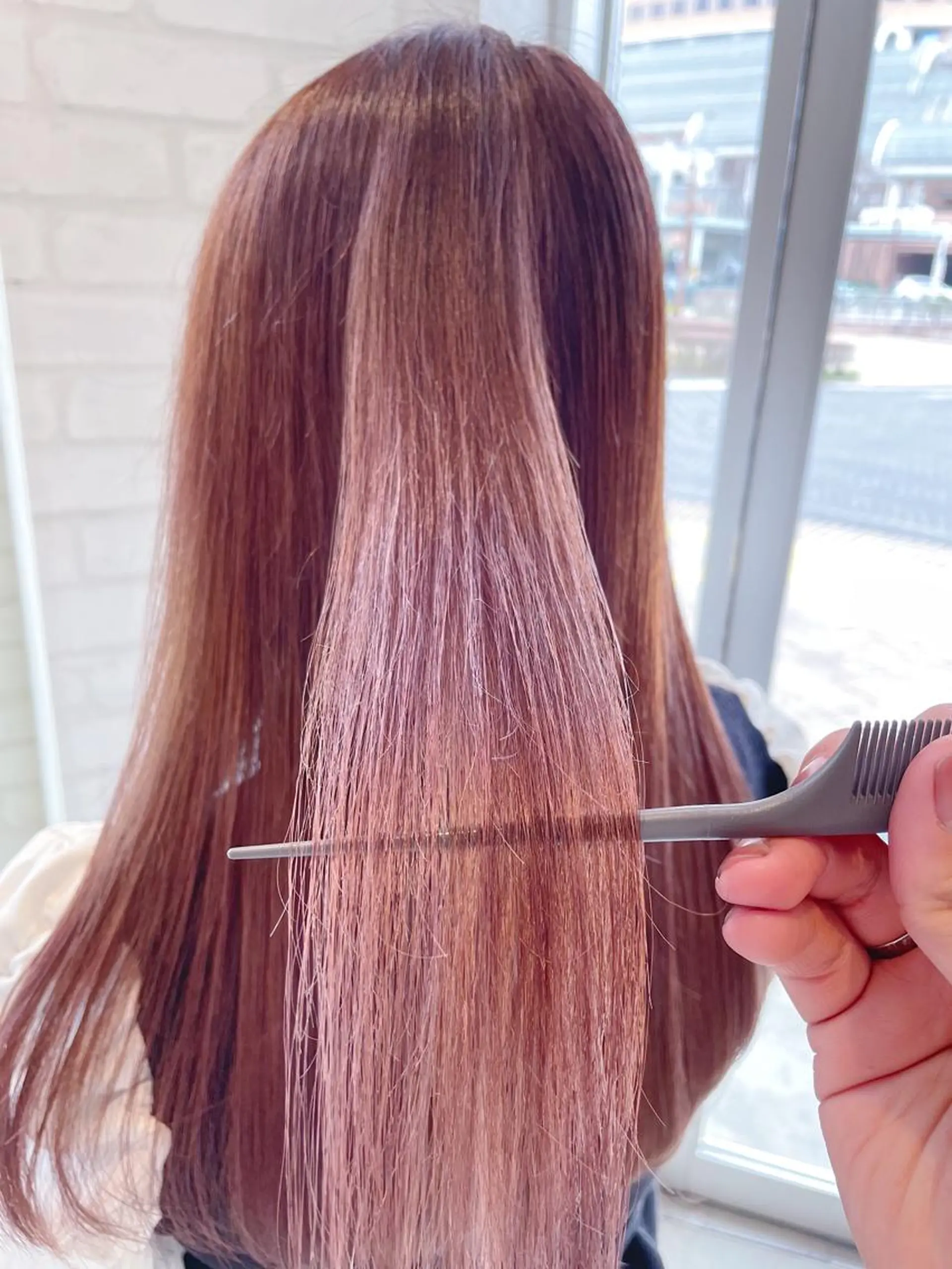 ロング カラー ケアブリーチ /髪質 改善/古橋圭史郎のヘアスタイル