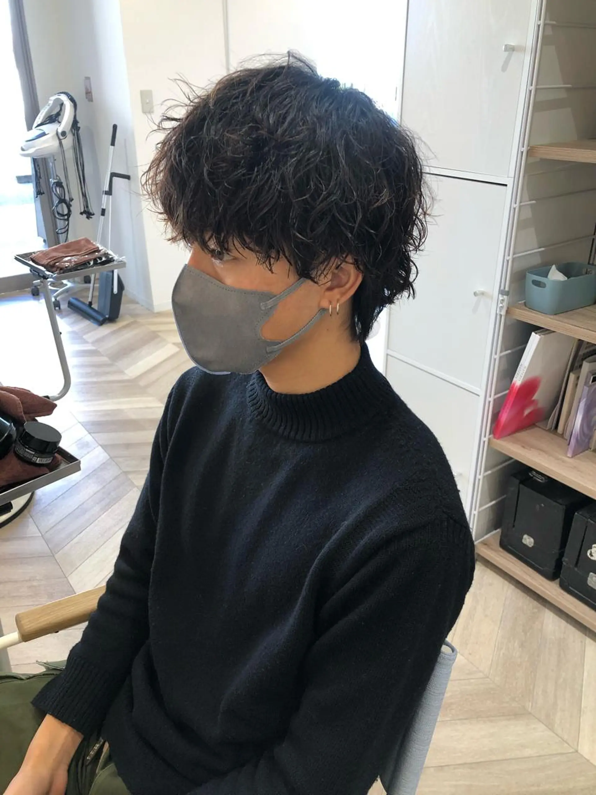 ミディアム パーマ メンズ パーマ/ハイトーン スパイキー/神田正紀のヘアスタイル