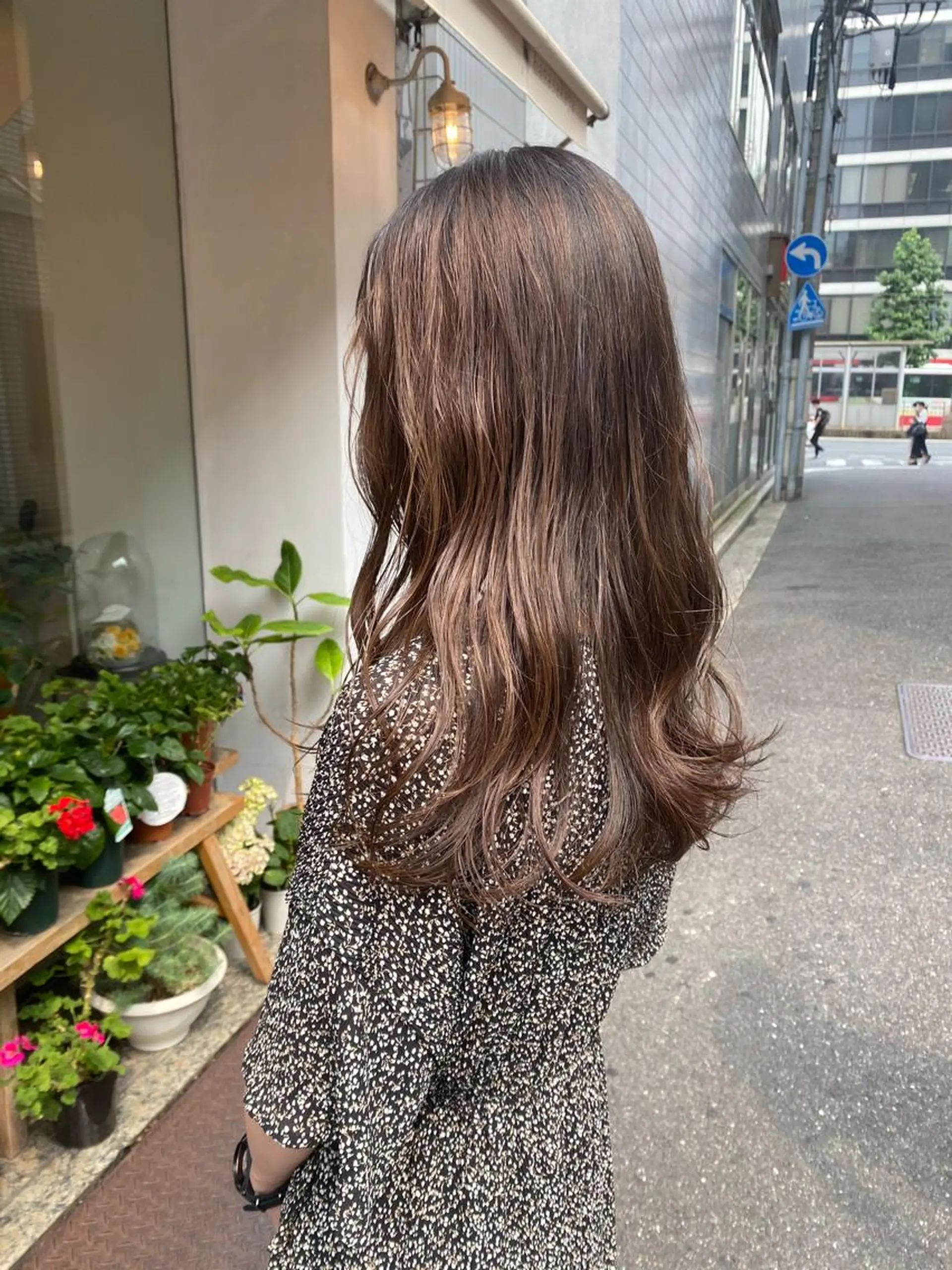 ロング カラー 安永 涼のヘアスタイル