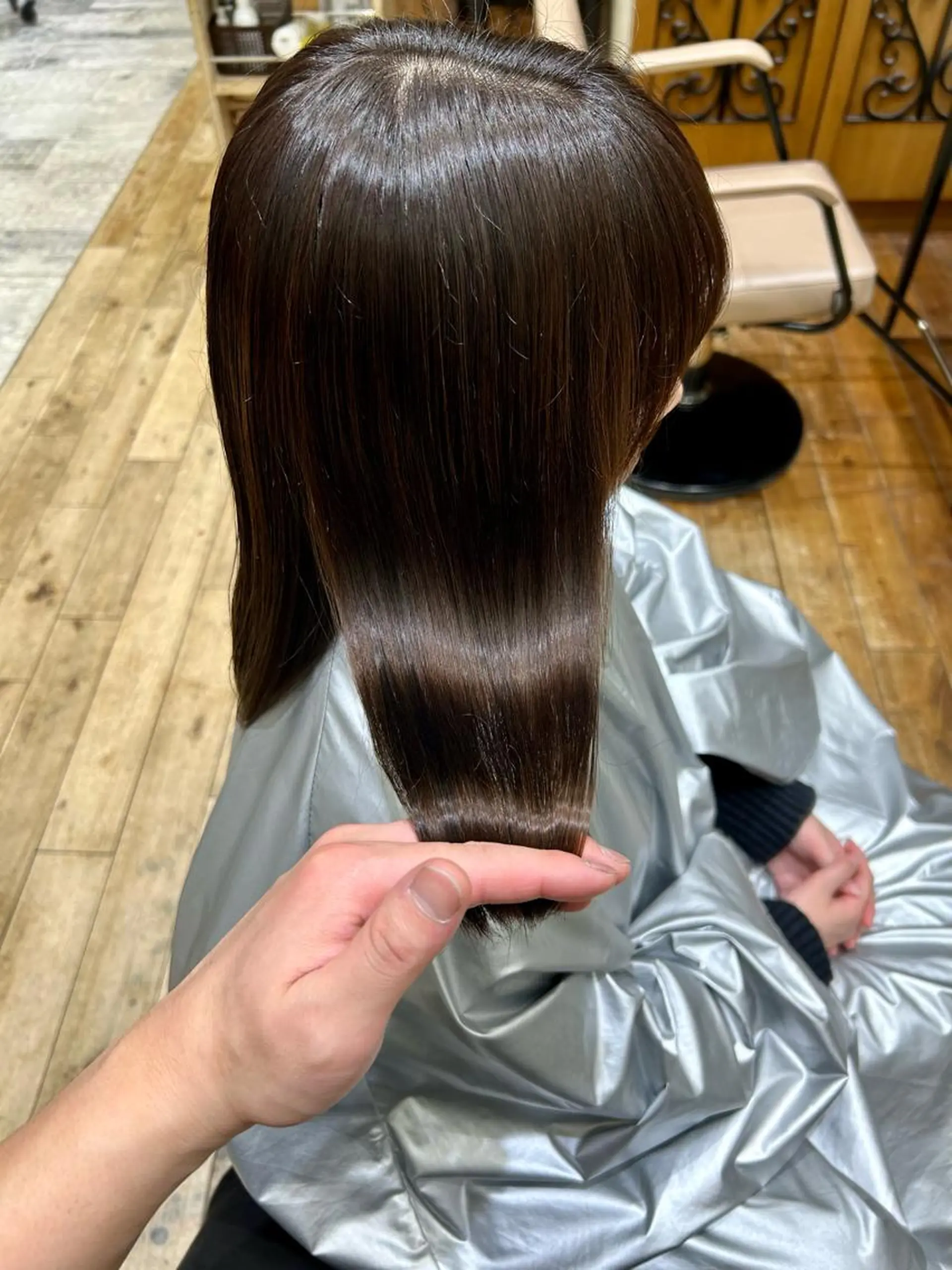 セミロング カラー パーマ バレイヤージュ ブリーチ ケアブリーチ ダブルカラー ハイライトカラー カット ヘアカラー トリートメント 新宿✨顔周りカット 韓国ヘア/坂本亜裟海のヘアスタイル