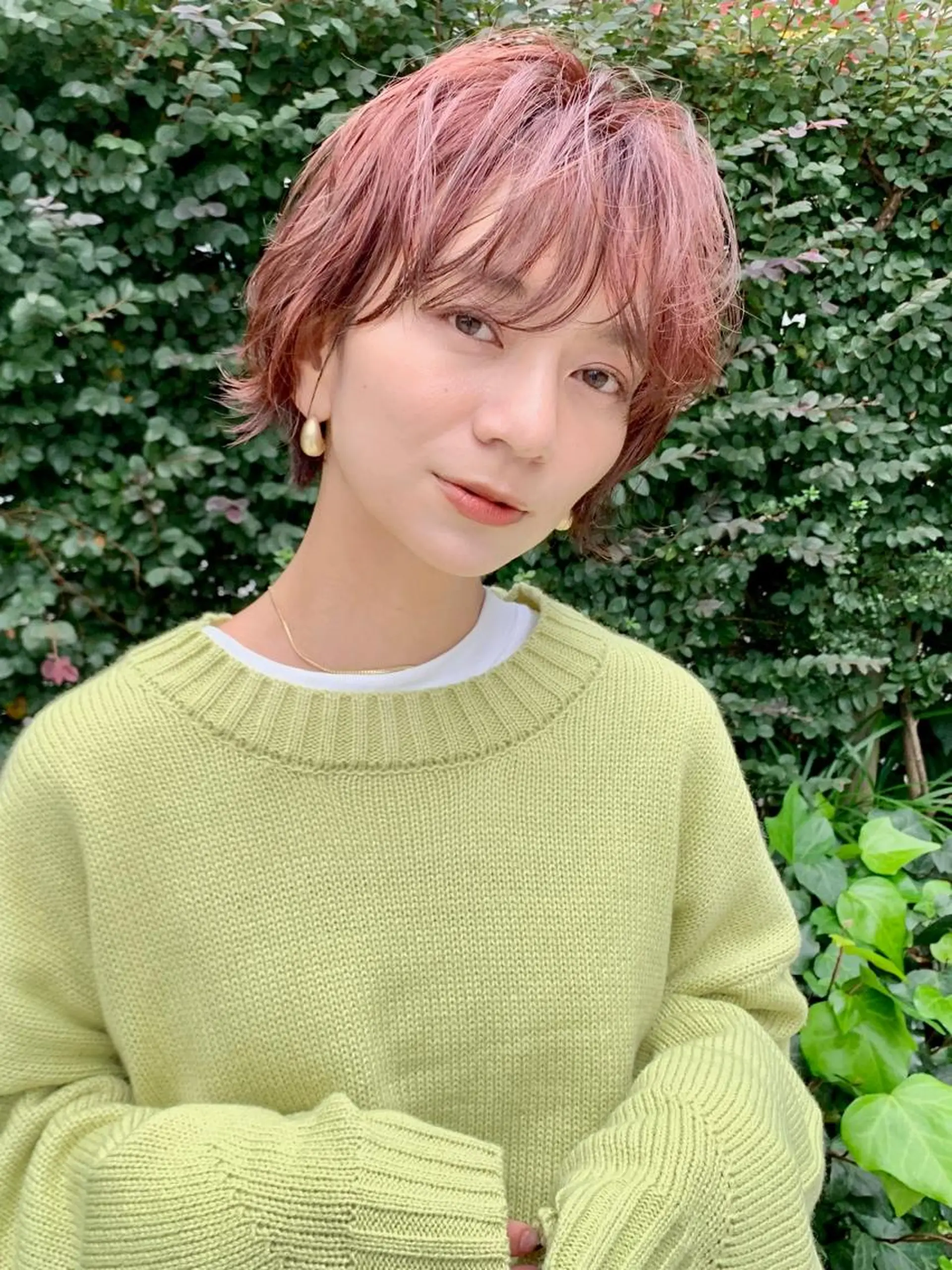 ショート カラー ピンクカラー ショートヘア 大西 真人🪴のヘアスタイル