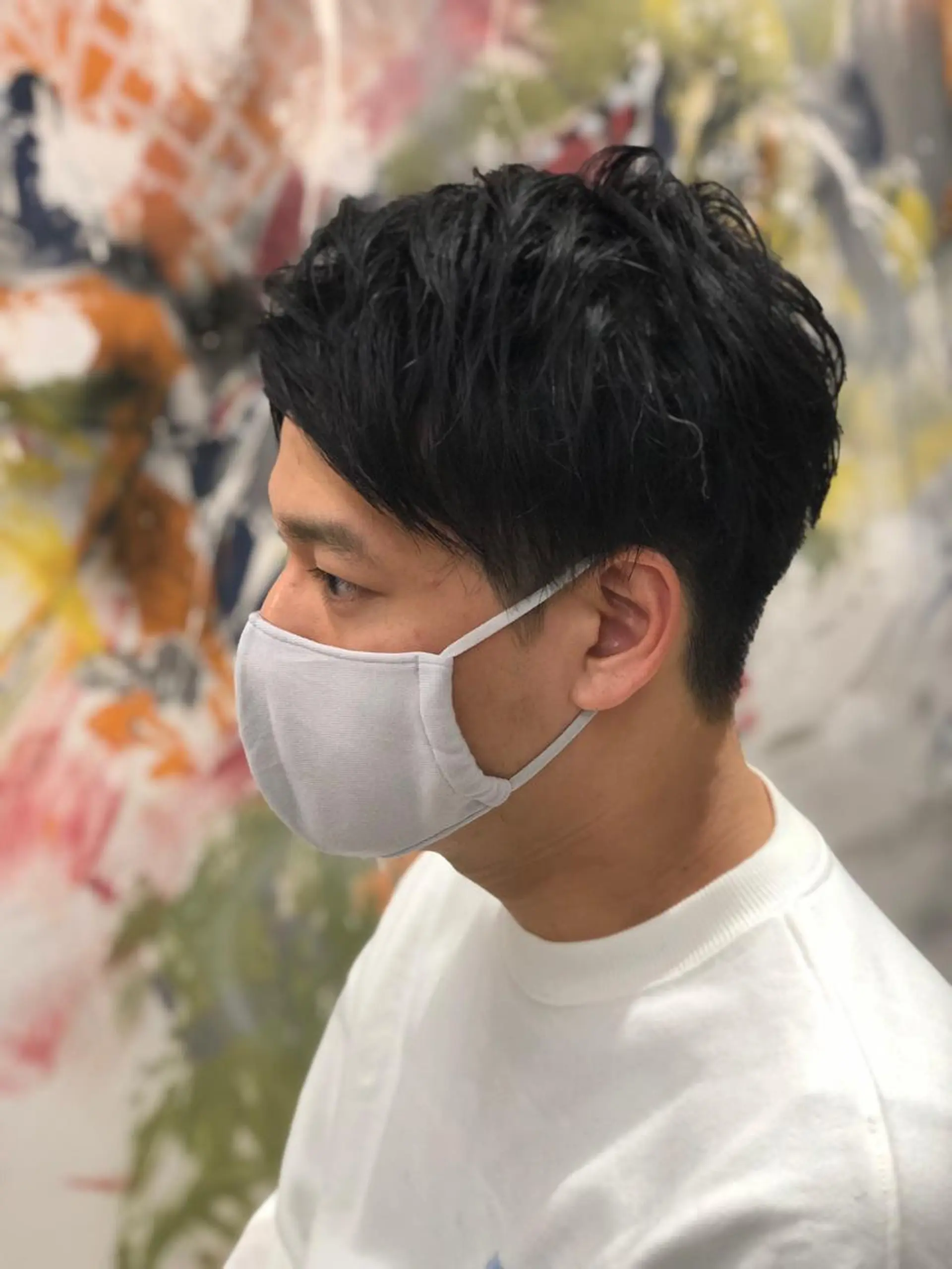 ショート メンズ アップバング マッシュ 刈り上げ メンズ特化/パーマ /フェード/洋輔のヘアスタイル