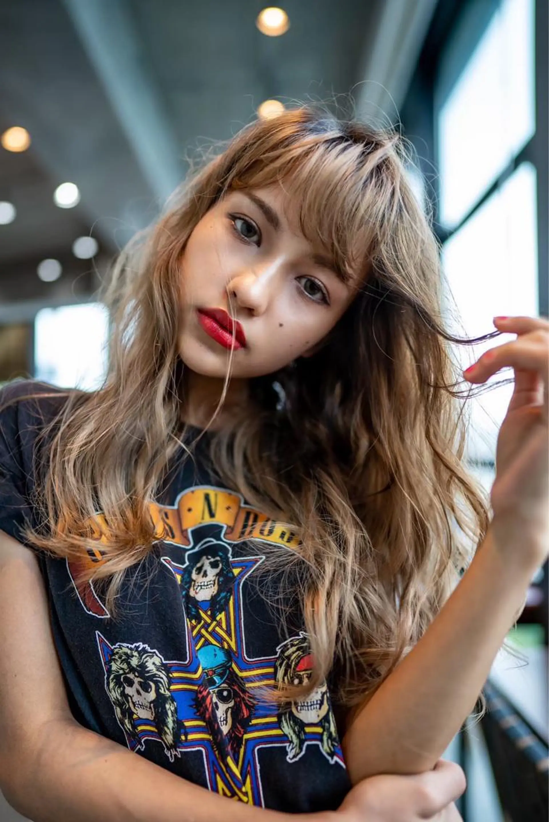 ミディアム カラー Anthurium 吹田💐のヘアスタイル