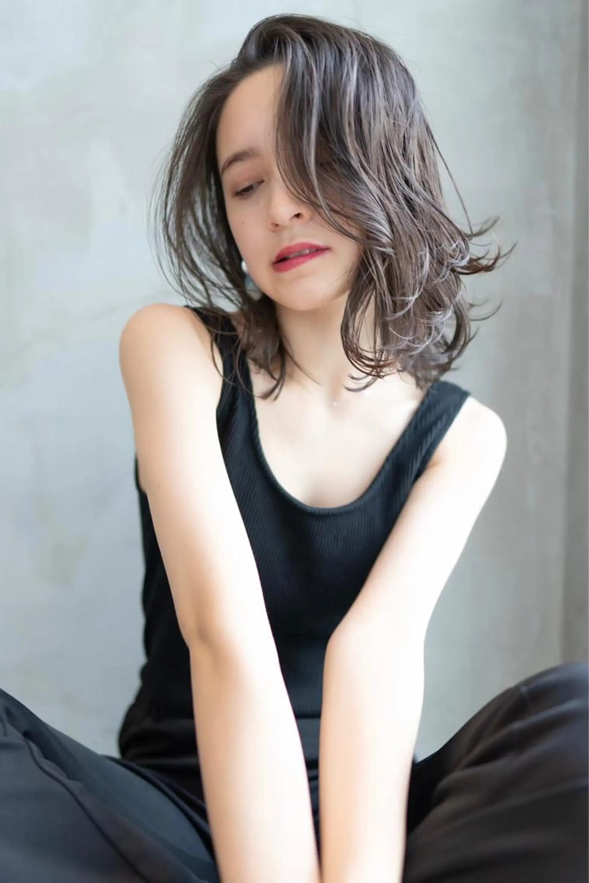 ミディアム カラー Anthurium 吹田💐のヘアスタイル
