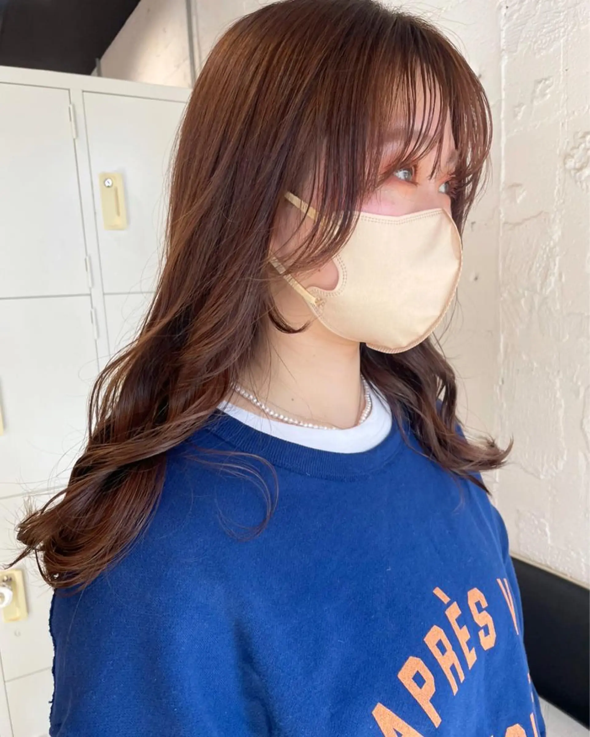 セミロング カラー ヘアアレンジ ヘアカラー satsuki 暖色・ブラウンカラーのヘアスタイル