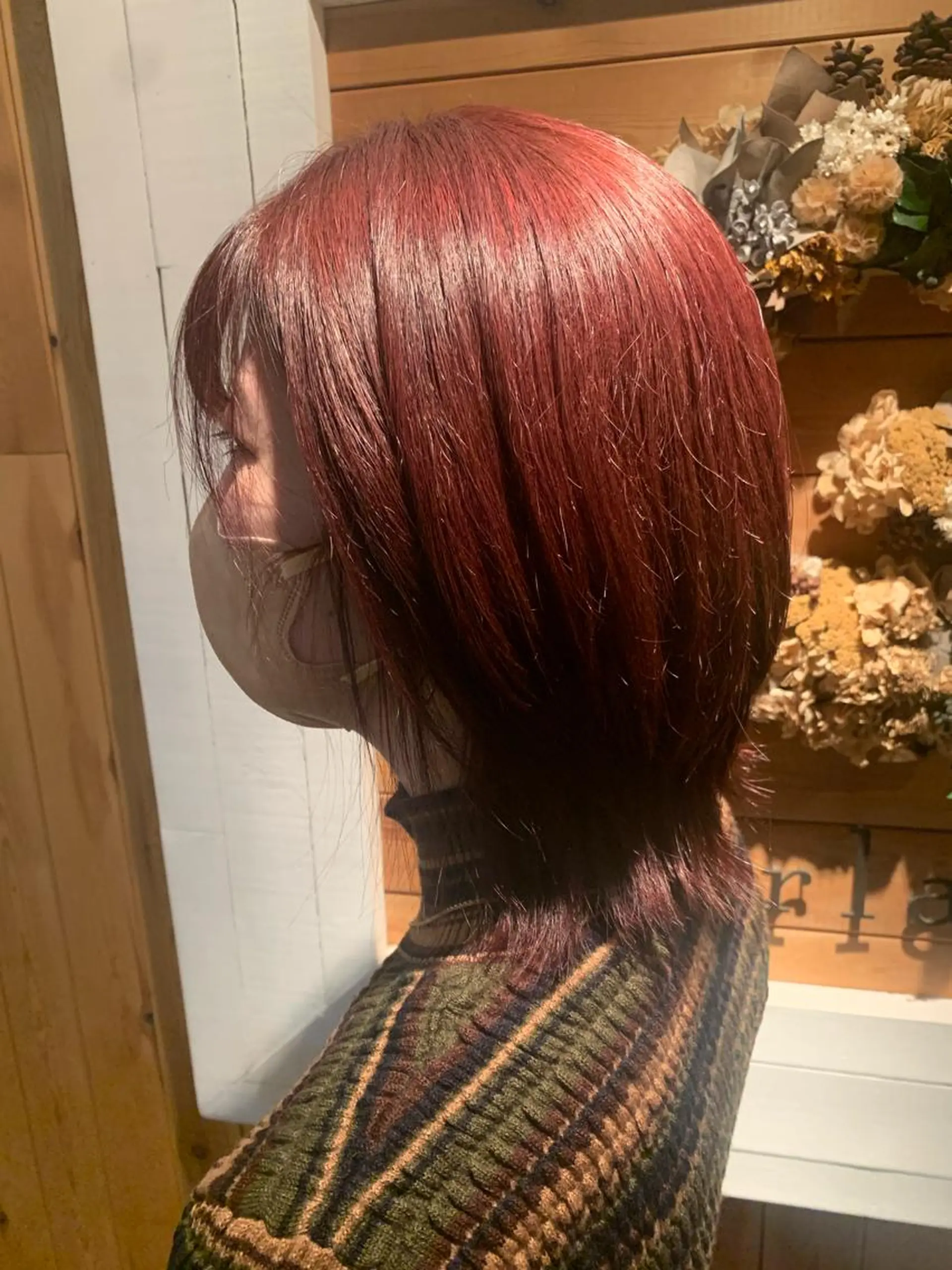 ミディアム カラー ヘアカラー ショート/ボブ/透明 感カラー/高橋あみのヘアスタイル