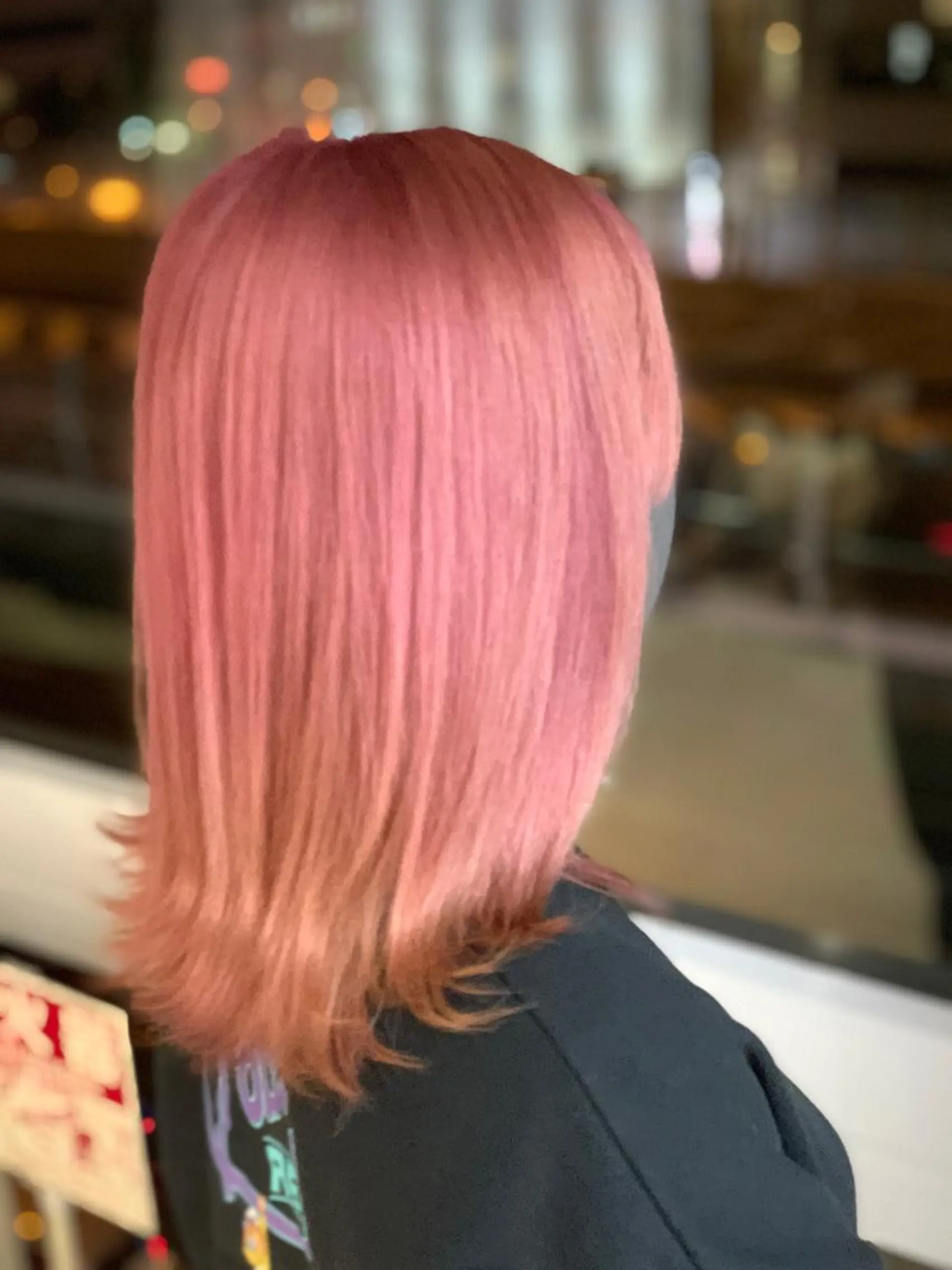 ミディアム カラー ピンクカラー ヘアカラー トリートメント LUXBE LUCEのヘアスタイル