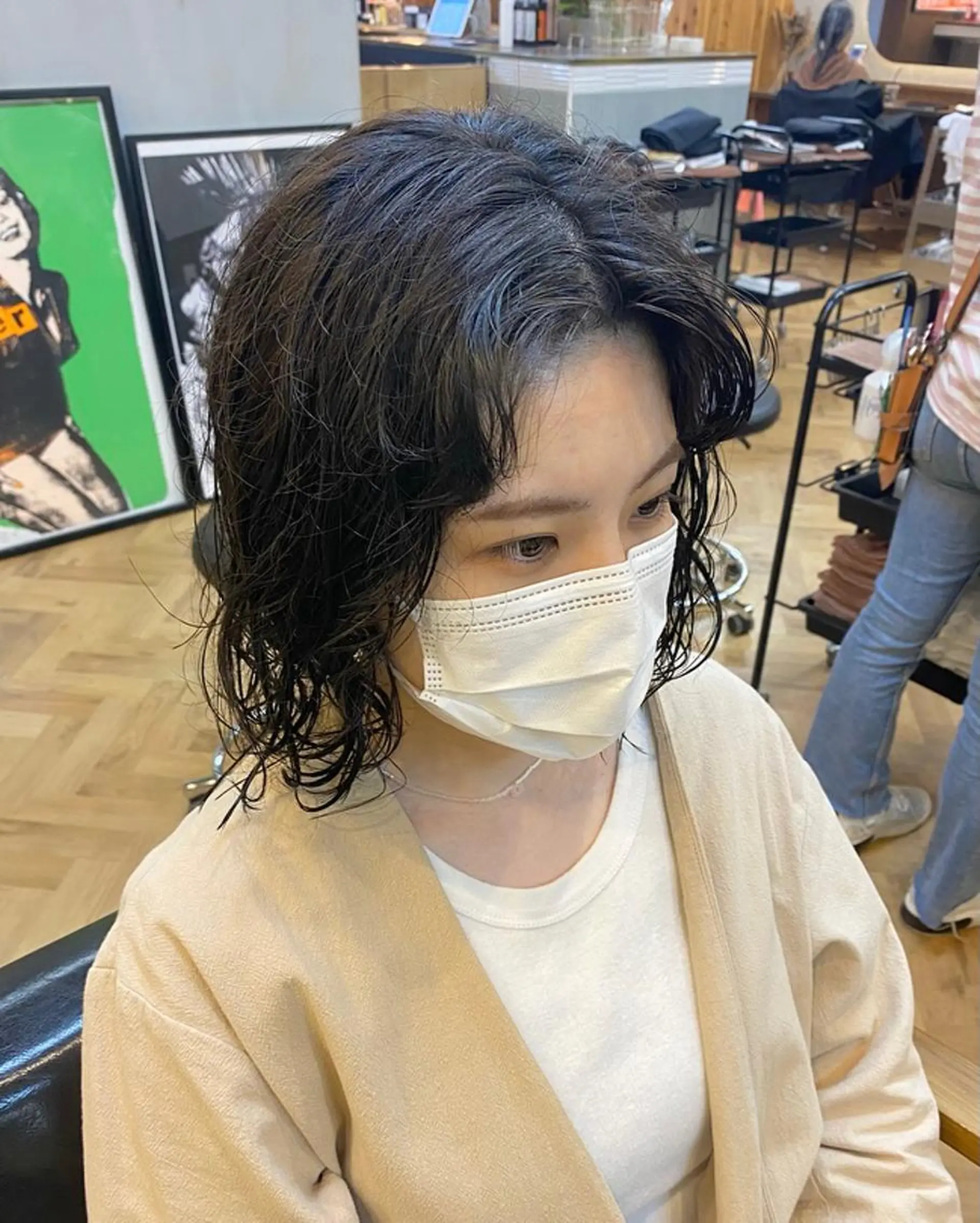 ミディアム デザインカラー/ボブ ブリーチカラー/ユリのヘアスタイル