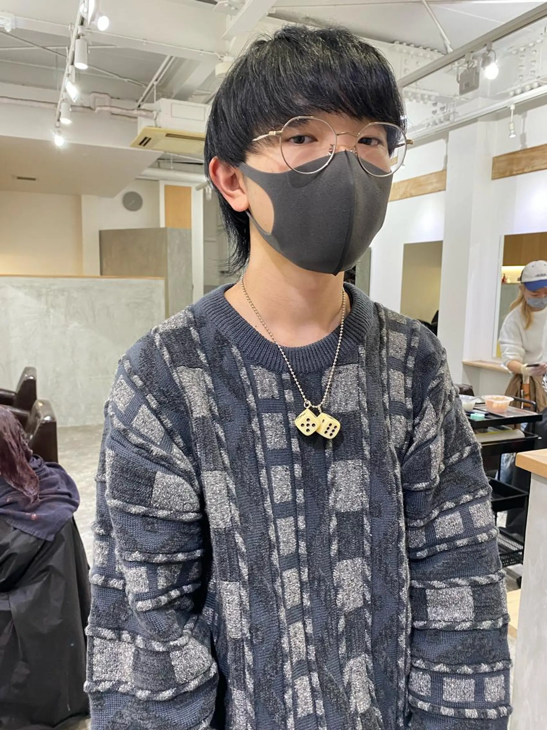 ショート メンズ マッシュウルフ マッシュ メンズウルフカット ウルフカット 森貴裕/ベージュ/ パーマ/オリーブのヘアスタイル