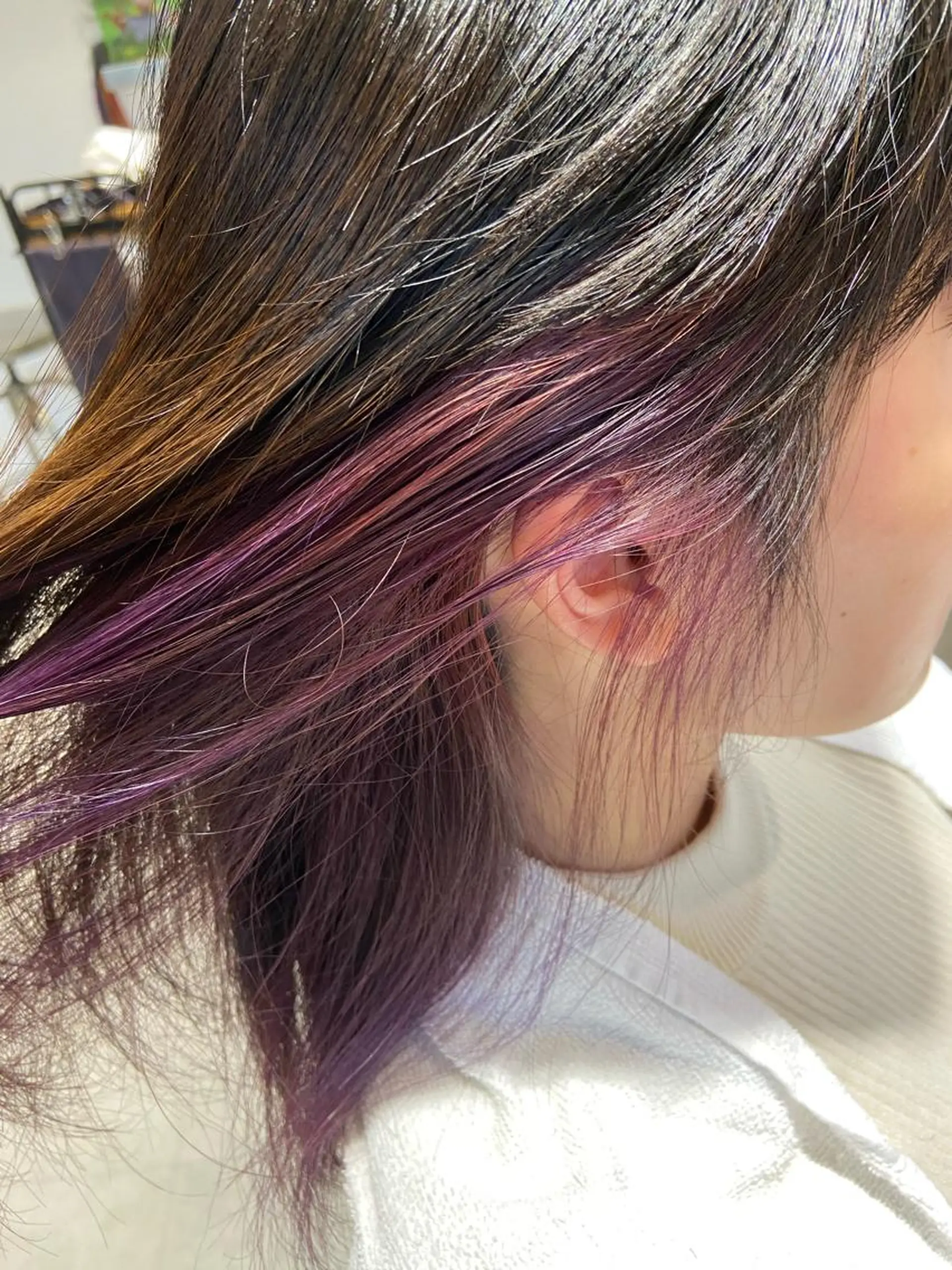 ミディアム パープルカラー @.t所属・代表 しみず としやのヘアスタイル