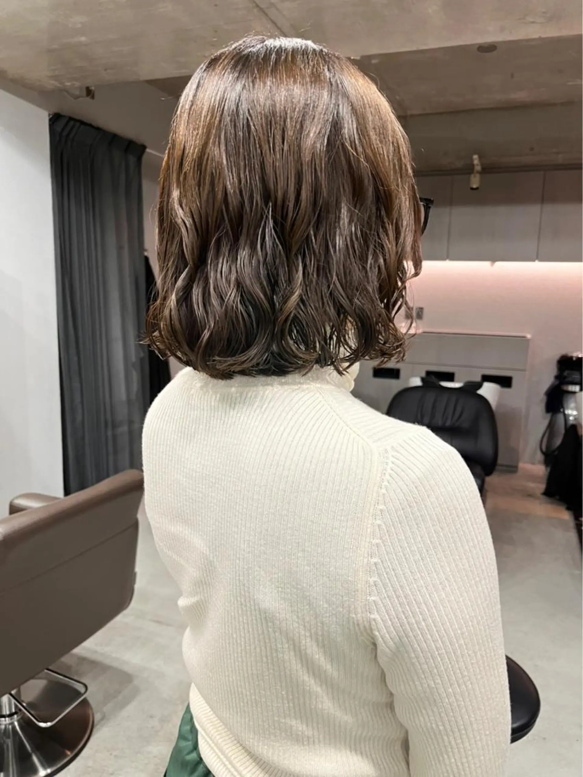 ミディアム カラー パーマ 吉田一輝 外国人パーマのヘアスタイル