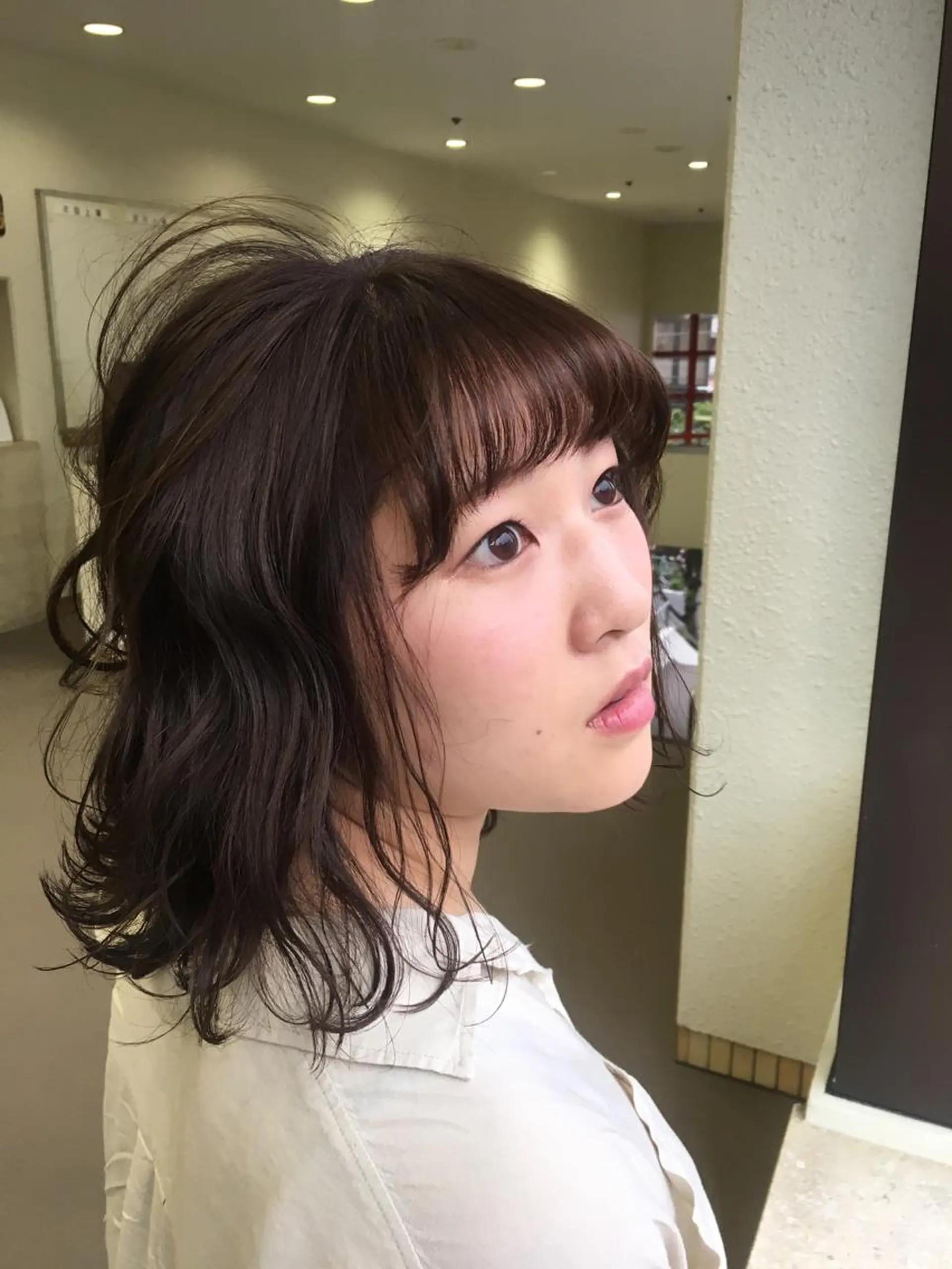 セミロング カラー パーマ ヘアアレンジ 寺門 達也のヘアスタイル