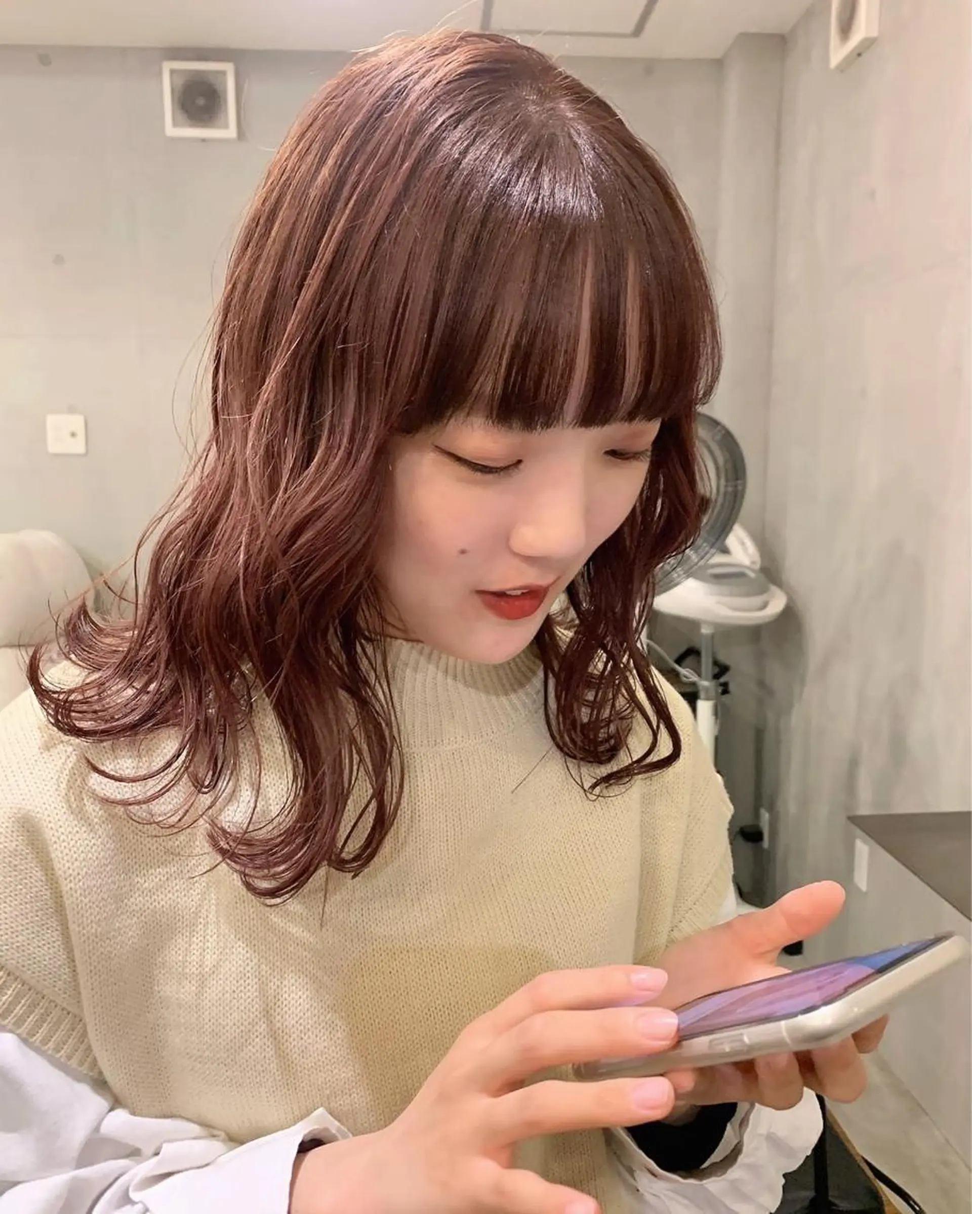 ミディアム カラー ハイライトカラー ハイライト mir MIYUのヘアスタイル