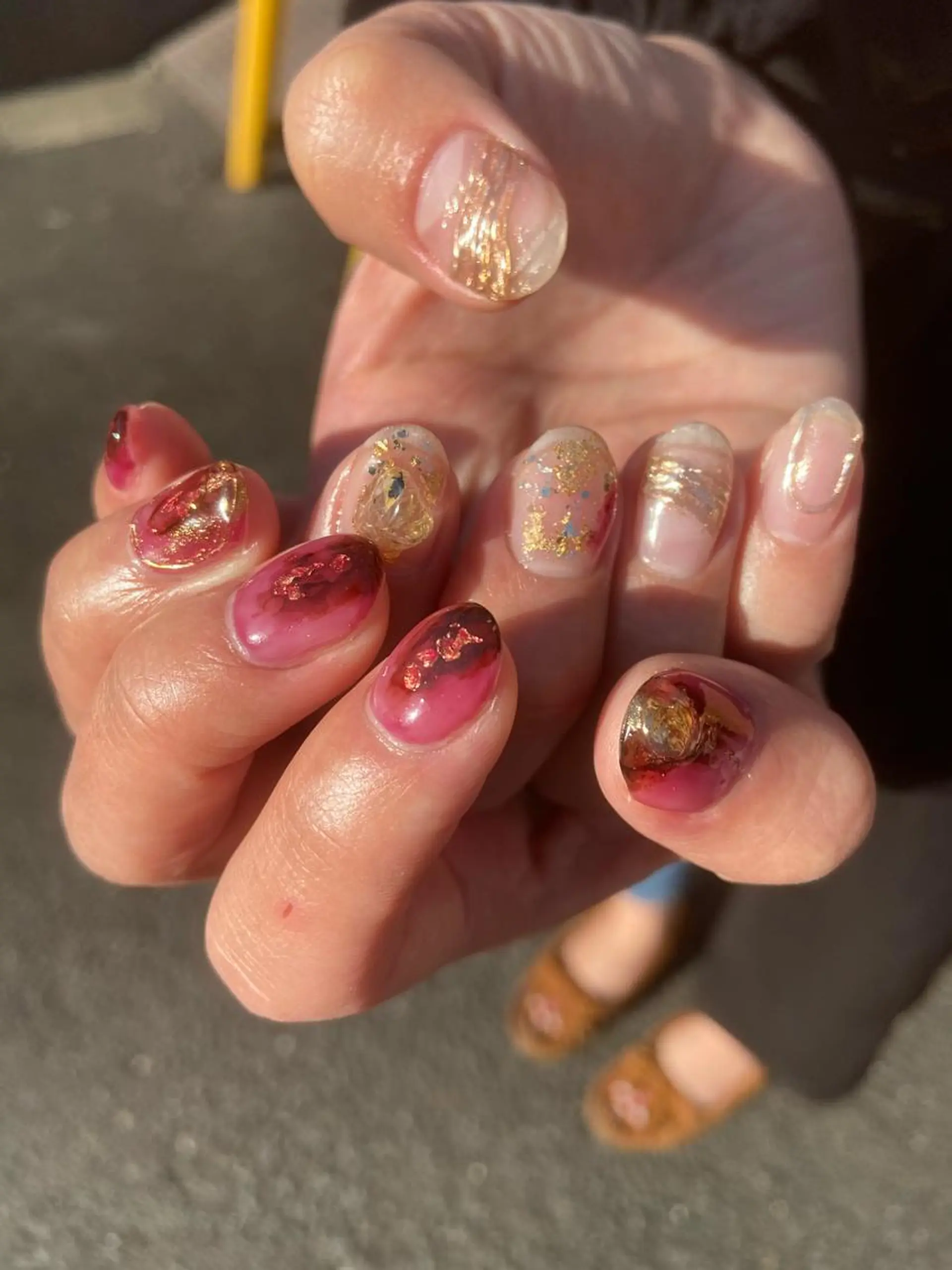 ネイル アートネイル クリアネイル ミラーネイル ニュアンスネイル ショートネイル . unffのネイルデザイン