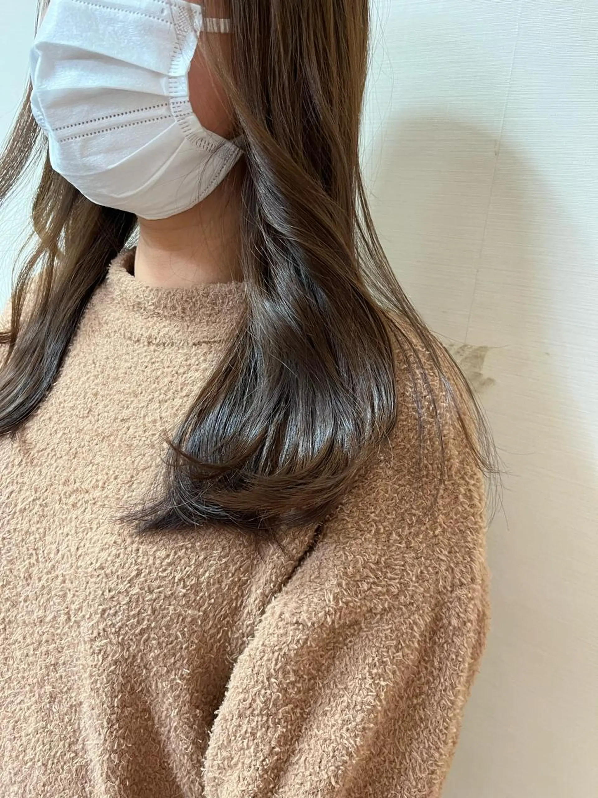 セミロング カット ヘアカラー スタジオノル パーマ🌀あやなのヘアスタイル