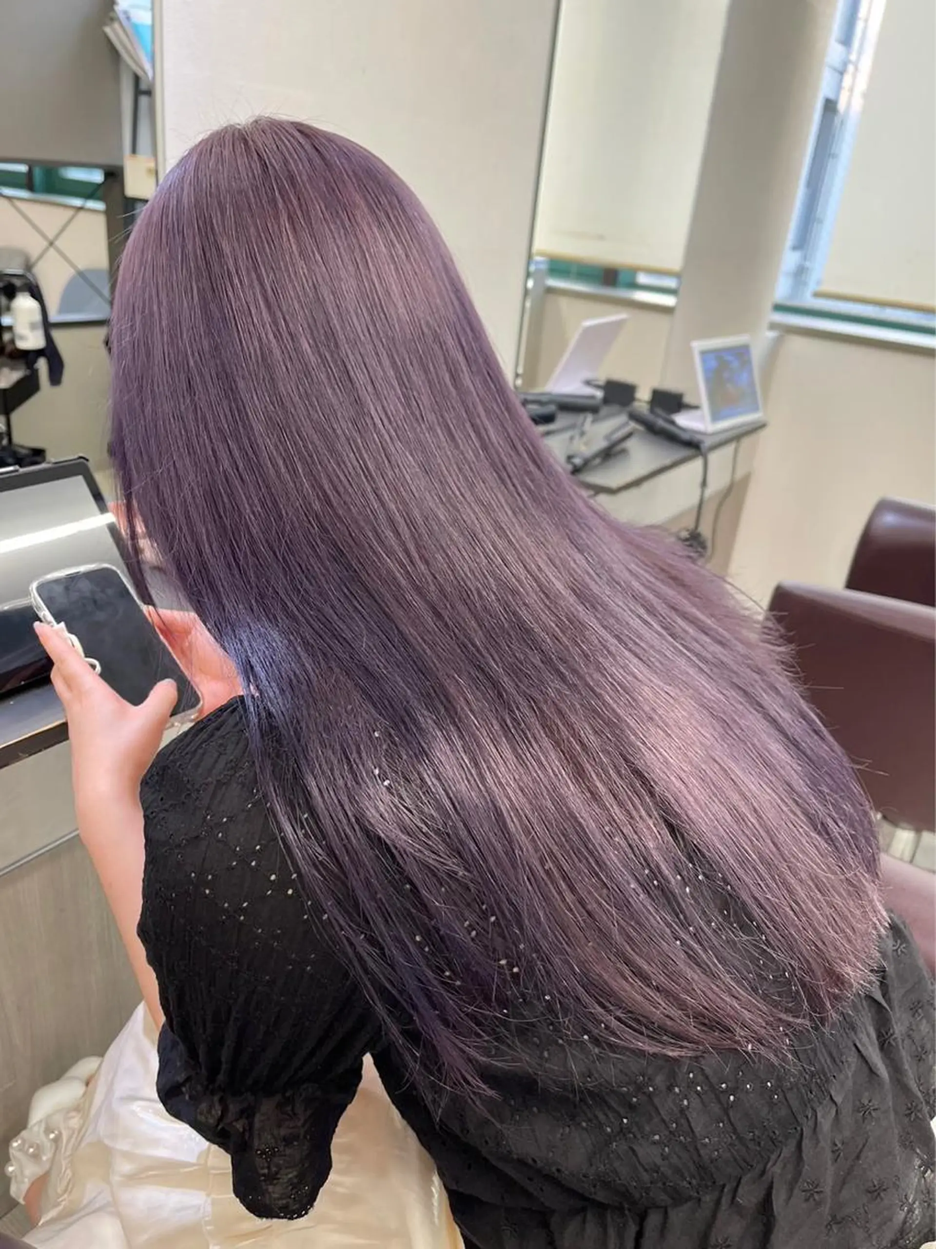 セミロング カラー ヘアセット🎀透明感 カラーHiROEのヘアスタイル