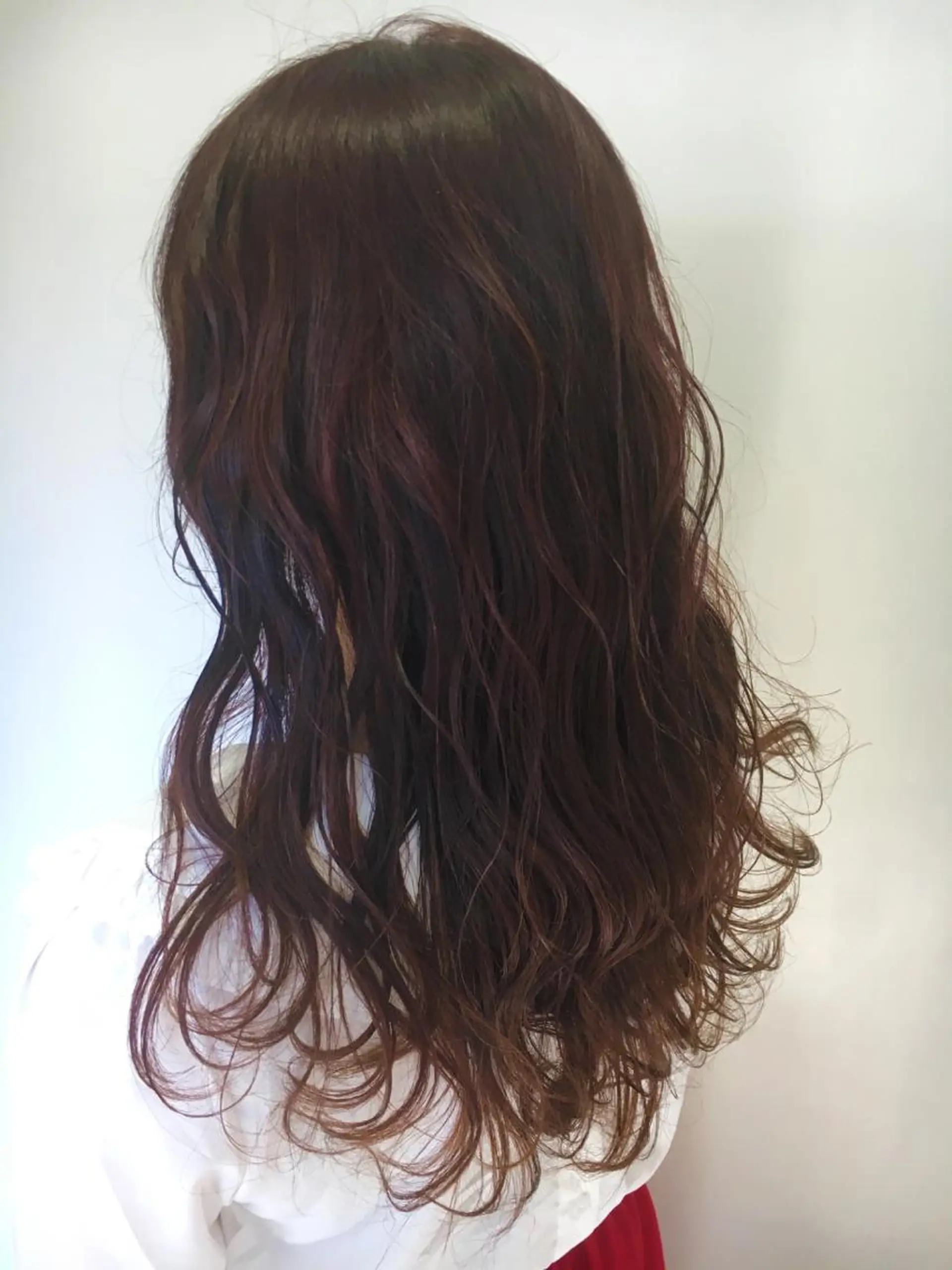 ロング カラー ブラウンカラー ピンクカラー ピンクブラウン カット 縮毛矯正 永井 大希のヘアスタイル