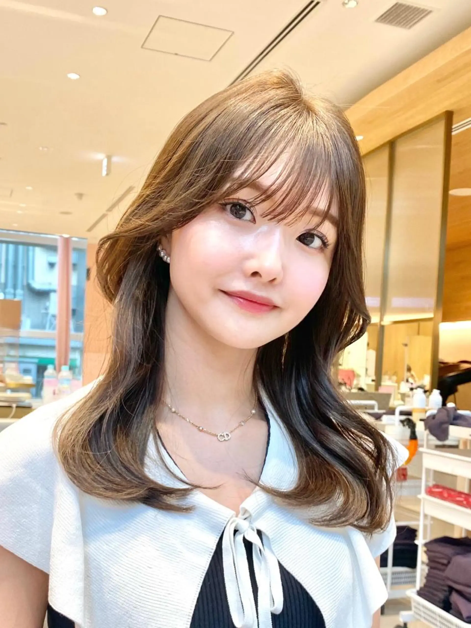 セミロング カット ヘアカラー トリートメント 韓国くびれレイヤー 🇰🇷はづきのヘアスタイル