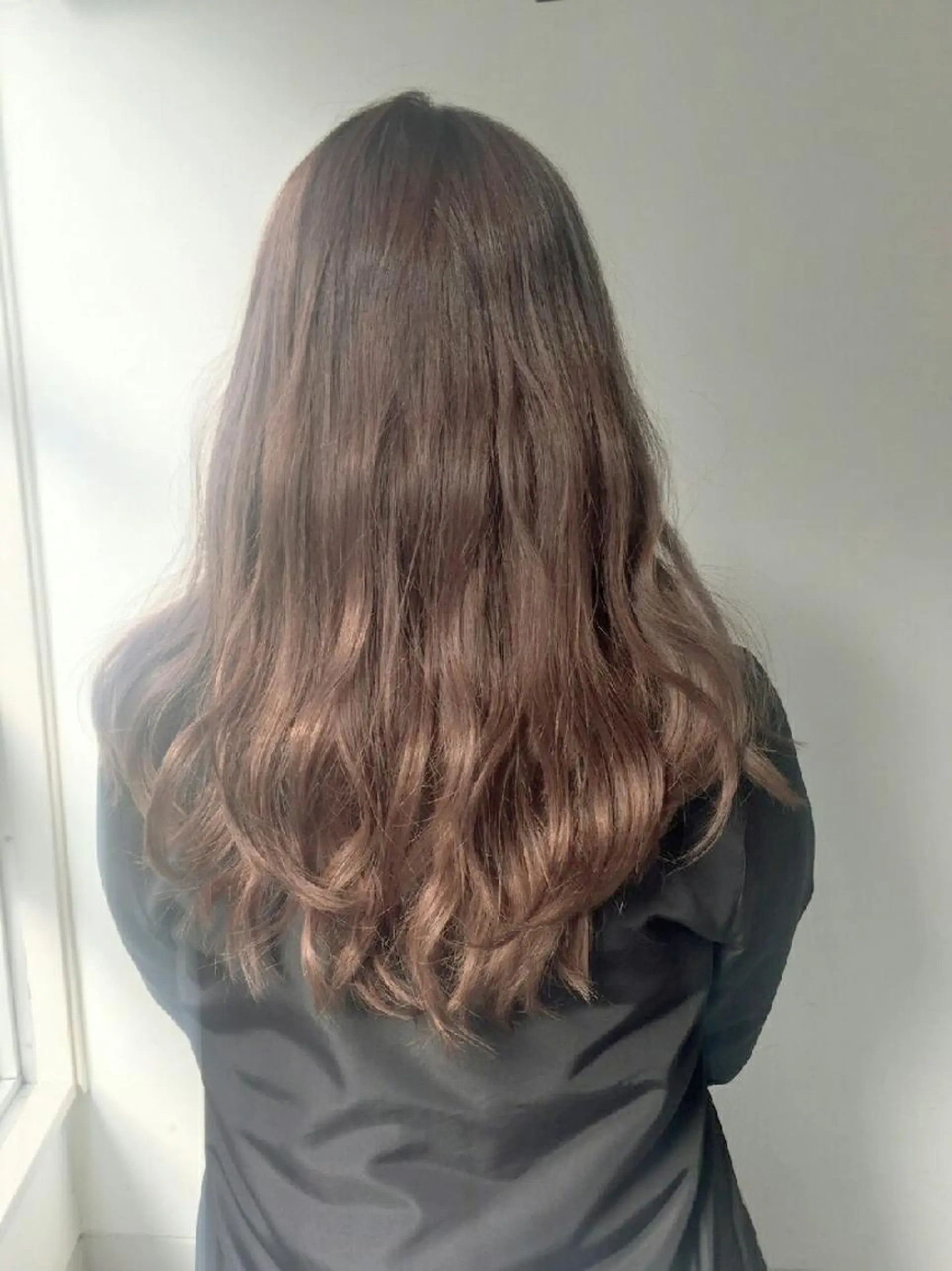 カラー ロング セミロング ブラウンカラー ピンクカラー 100%髪質改善特化 TRUNSのヘアスタイル