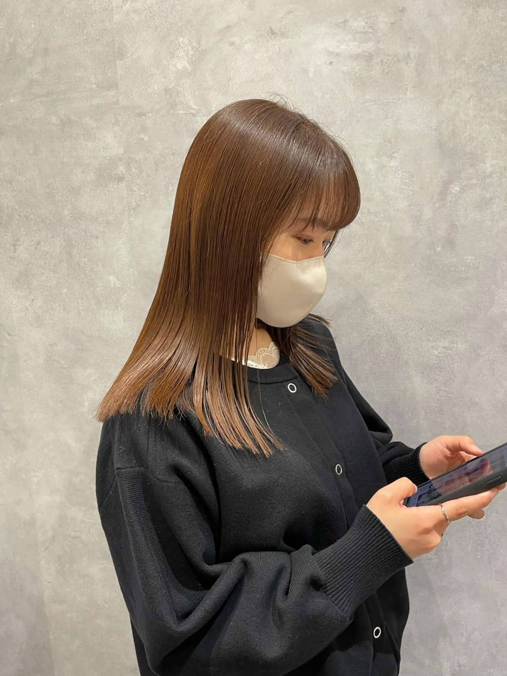 セミロング カラー ブリーチ ブラウンカラー ブリーチなしカラー ヘアスタイルは 『キーちゃん』に！のヘアスタイル