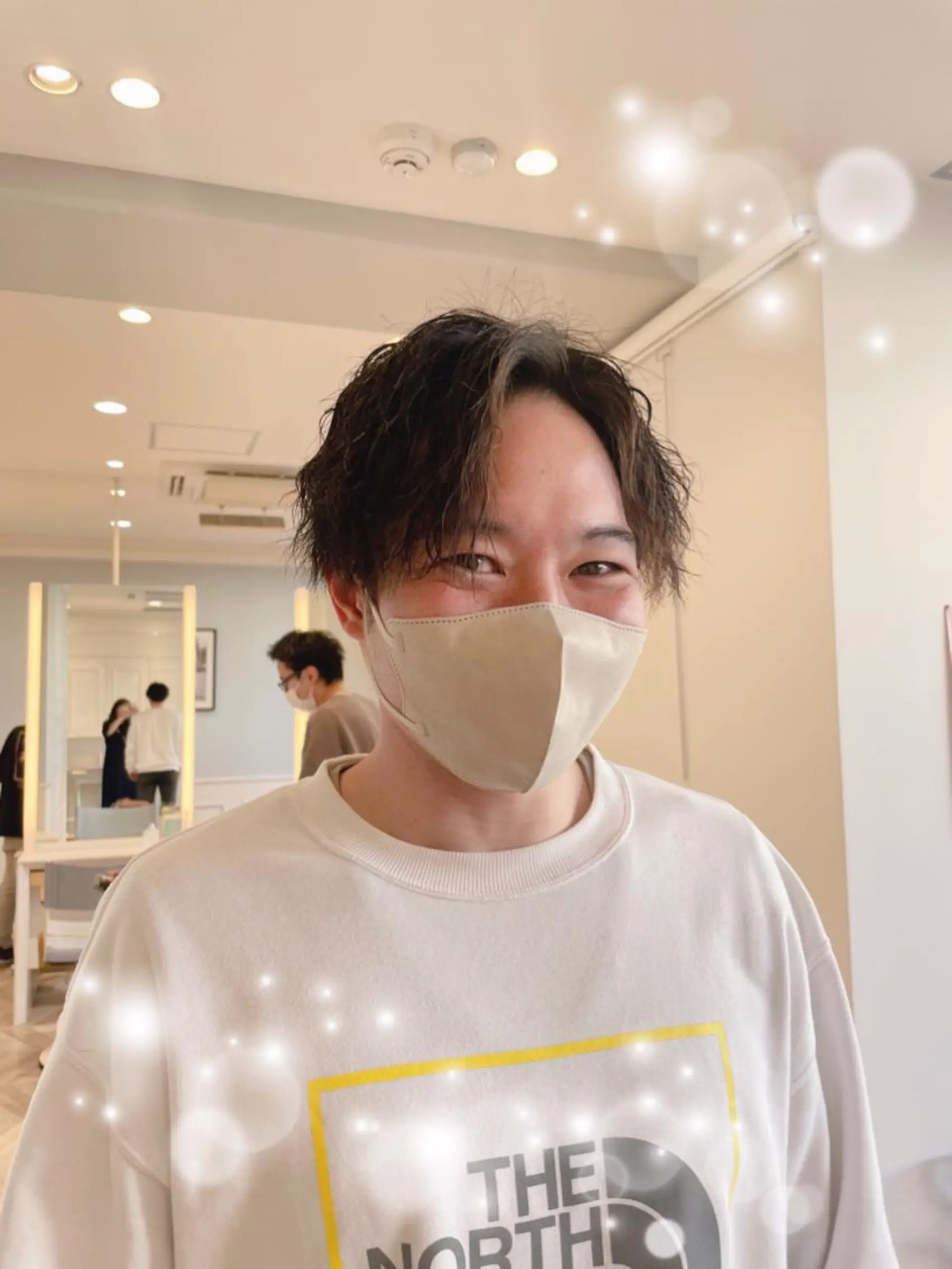 ショート パーマ メンズ 💐レイヤー/透明感 カラー💐智口彩香のヘアスタイル