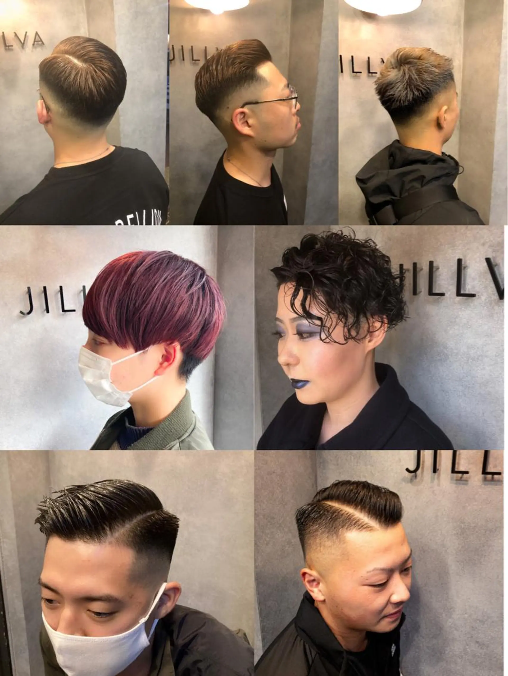 セミロング アッシュ ミストバング パープルカラー ボブ 髪質改善 N゜jillva ナンバージルバのヘアスタイル