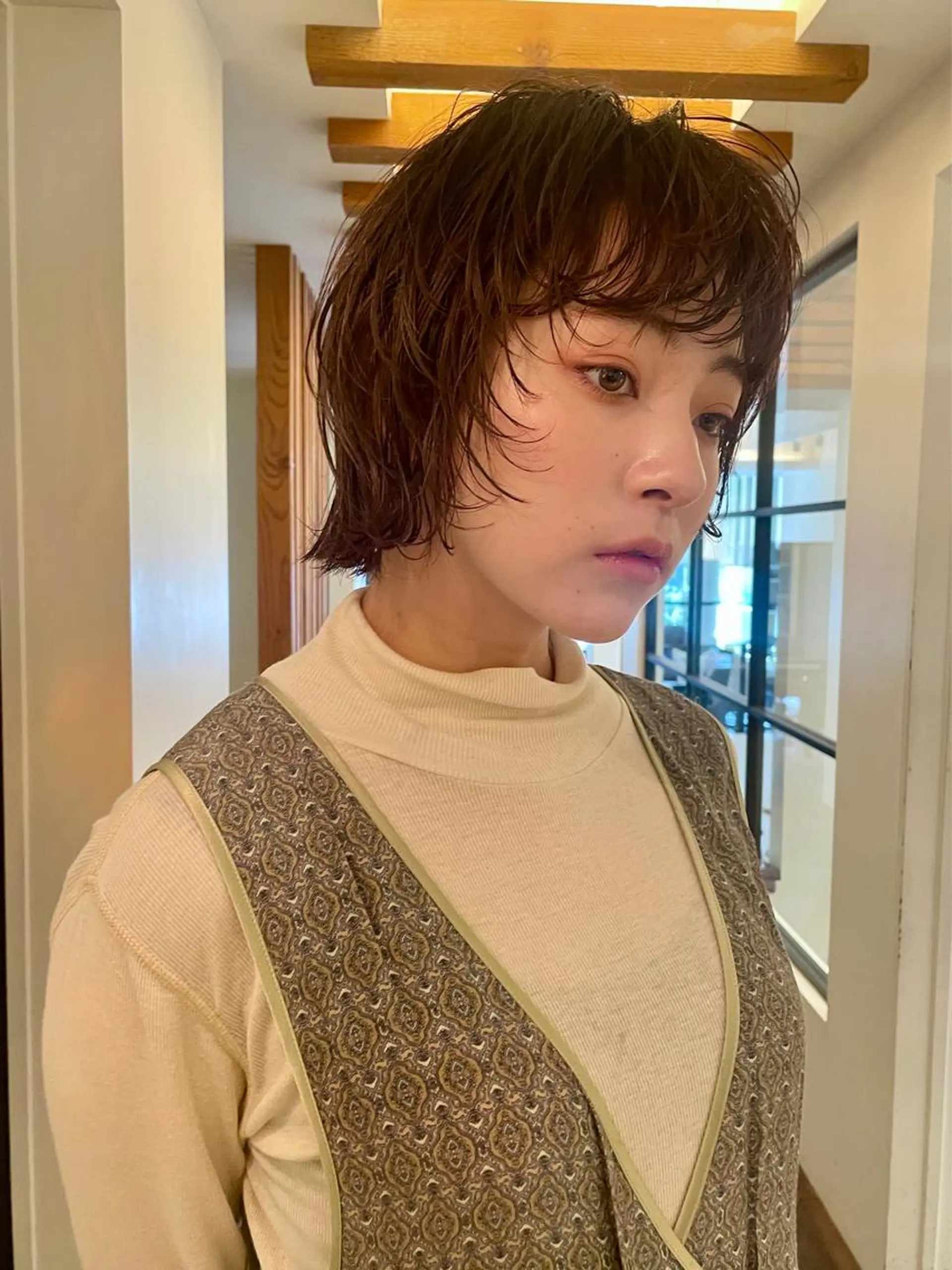 ショート パーマ ボブ ウルフカット ニュアンスパーマ カット パーマ トリートメント ボブ/レイヤー/ケア パーマ/リュウタのヘアスタイル