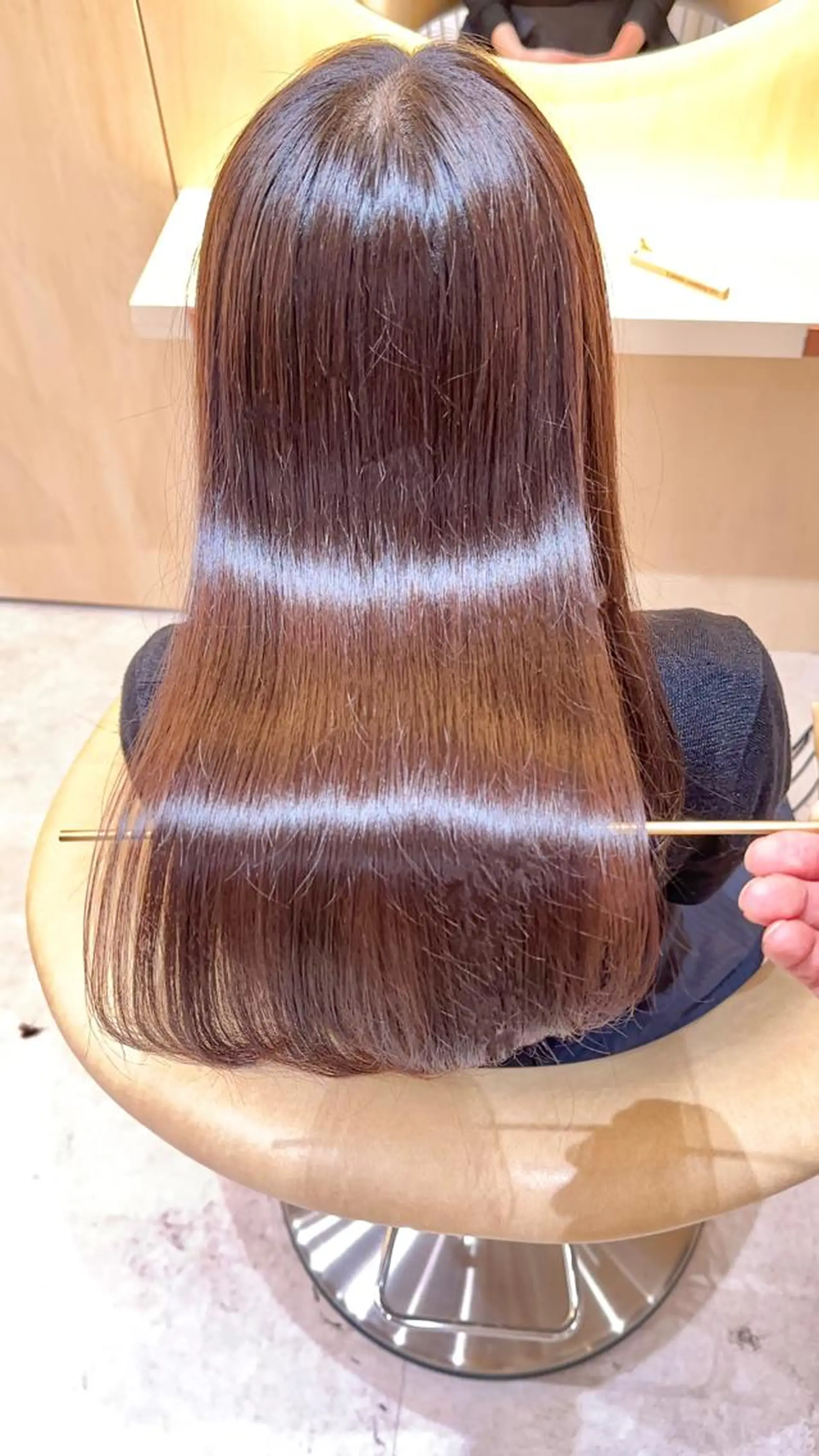 ロング カット ヘアカラー 縮毛矯正 レイヤー❣️縮毛矯 川村利幸のヘアスタイル