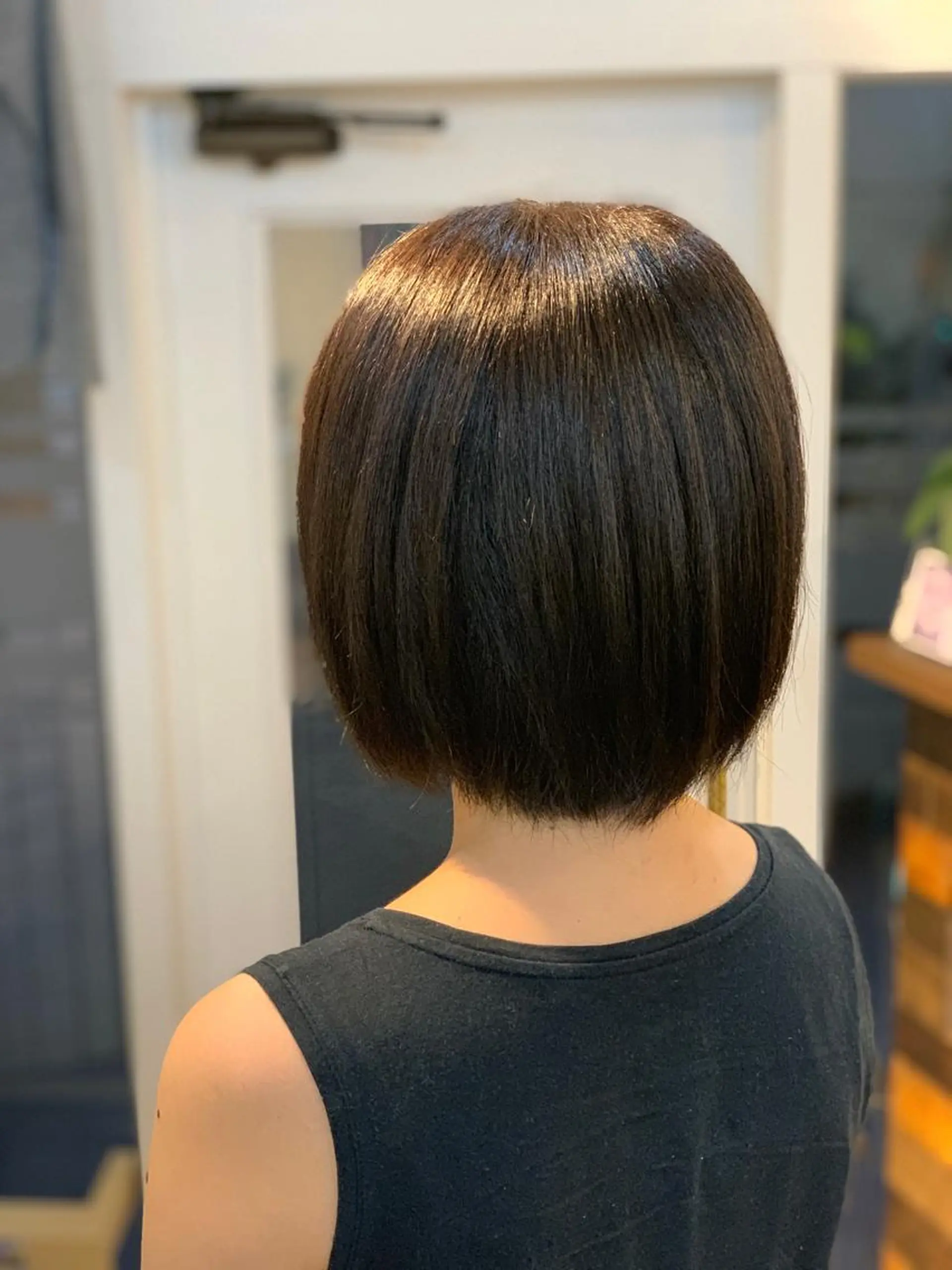 ミディアム カラー ブラウンカラー ボブ カット ヘアカラー トリートメント ✂︎中山竜哉✂︎ 川崎スタイリストのヘアスタイル