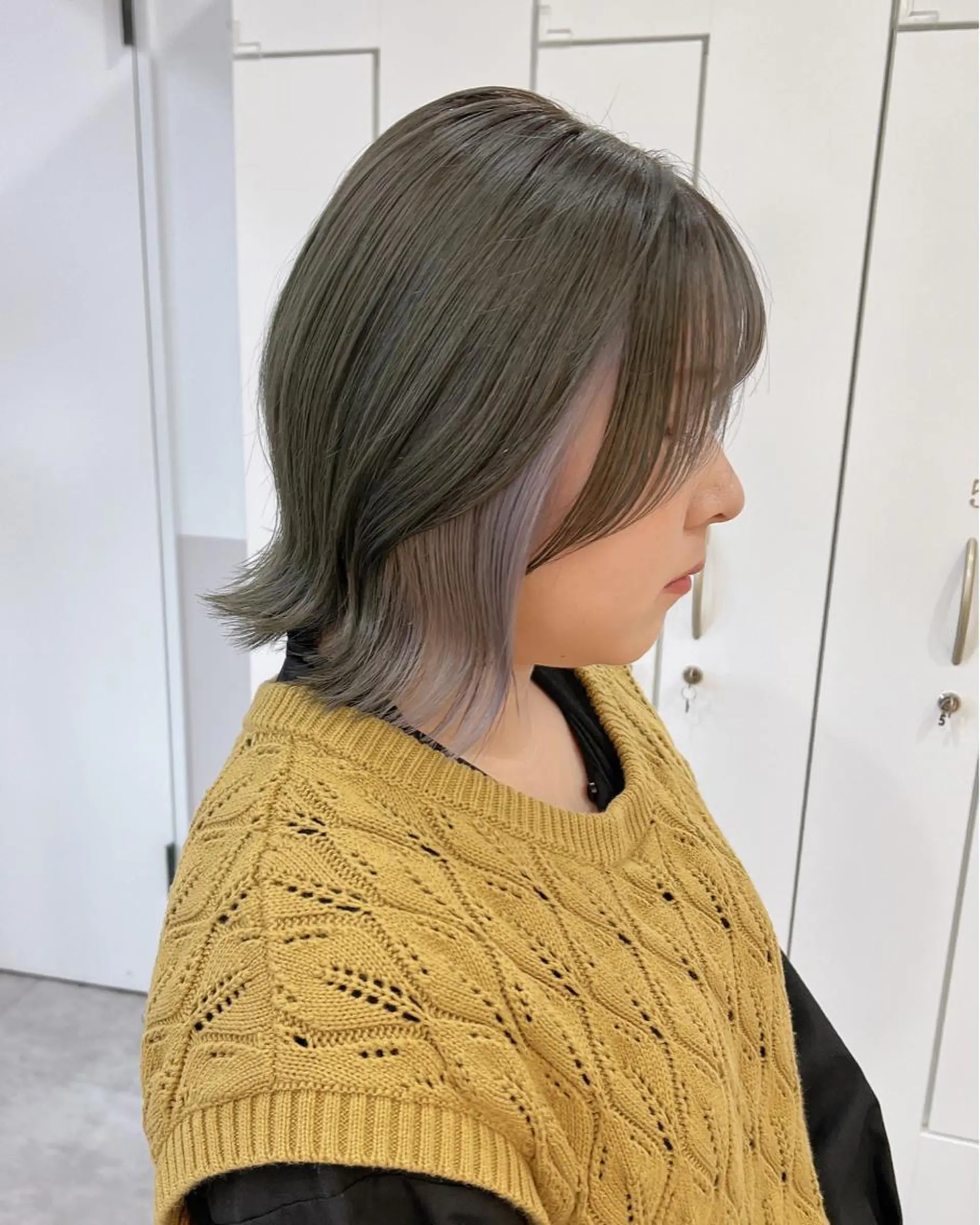 ショート カラー グレージュ オリーブグレージュ オリーブグレー シルバー 夏山 秀憲のヘアスタイル