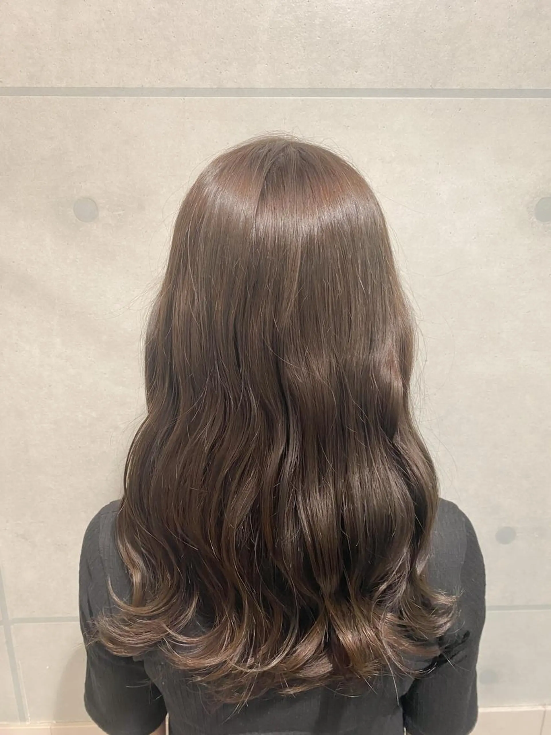 セミロング カラー ブリーチ グレージュ ブリーチなしカラー カラー専門美容師🫧 舘田千乃🫧のヘアスタイル