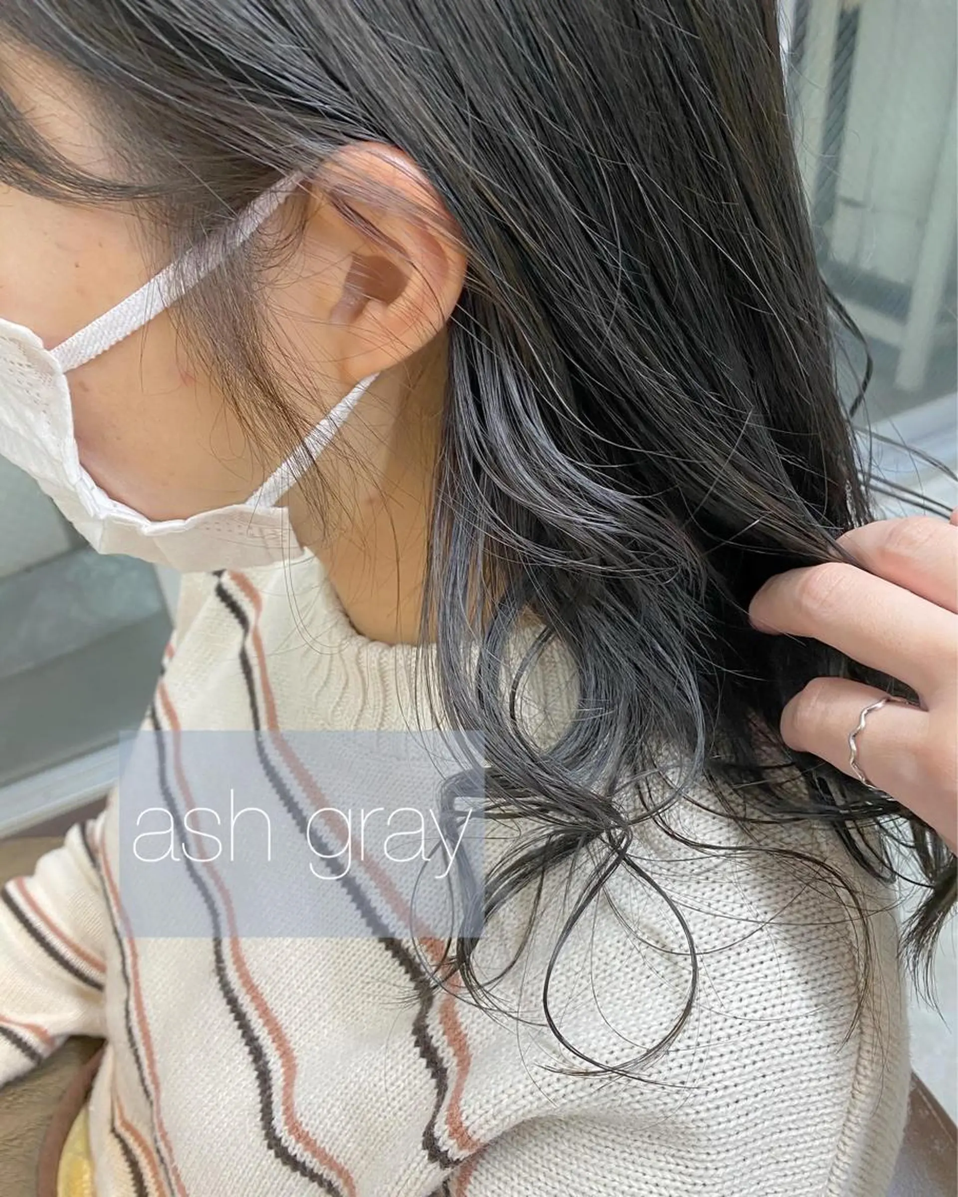 セミロング カラー ブリーチ カット ヘアカラー トリートメント 後藤紗英/髪質改善 /オリーブベージュのヘアスタイル