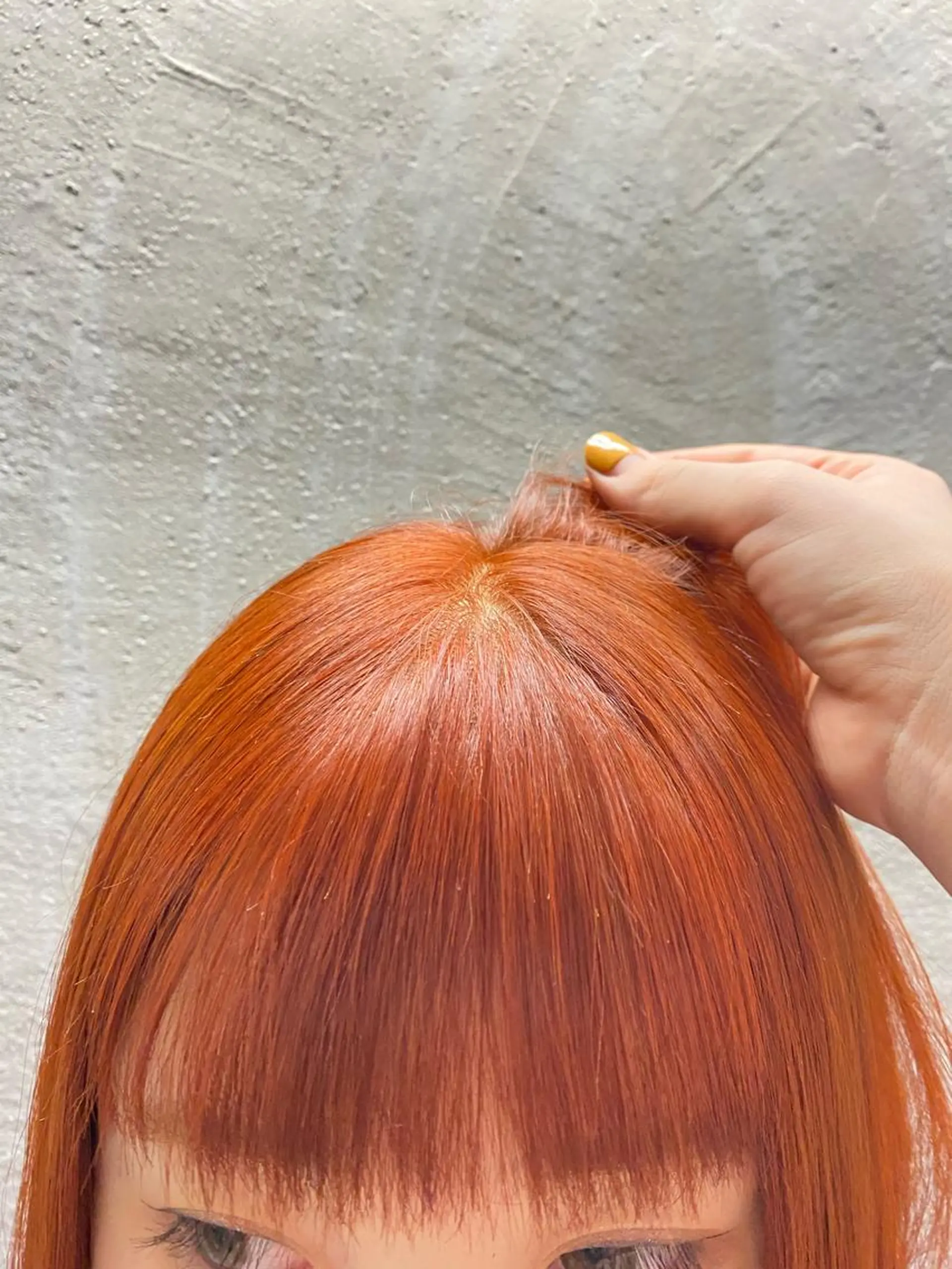 ミディアム カラー ヘアアレンジ ブリーチ オレンジ お任せヘア☘️☘️ 及川渚のヘアスタイル