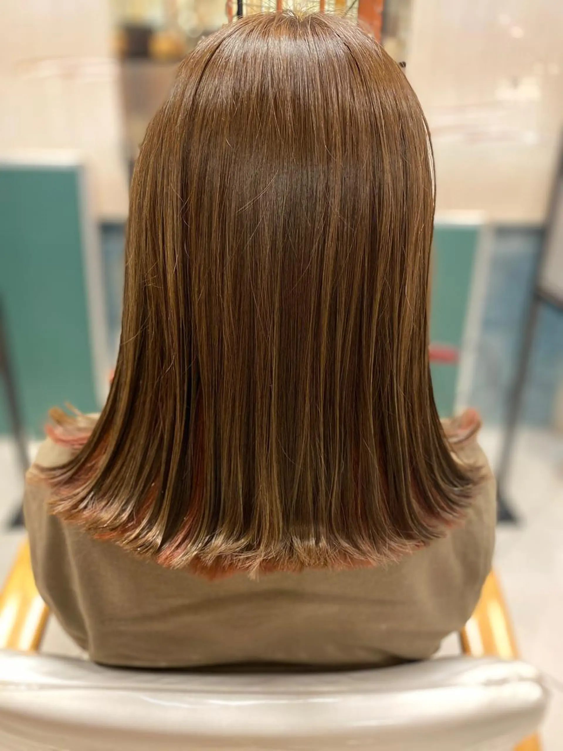 ミディアム カラー へんみ みかのヘアスタイル