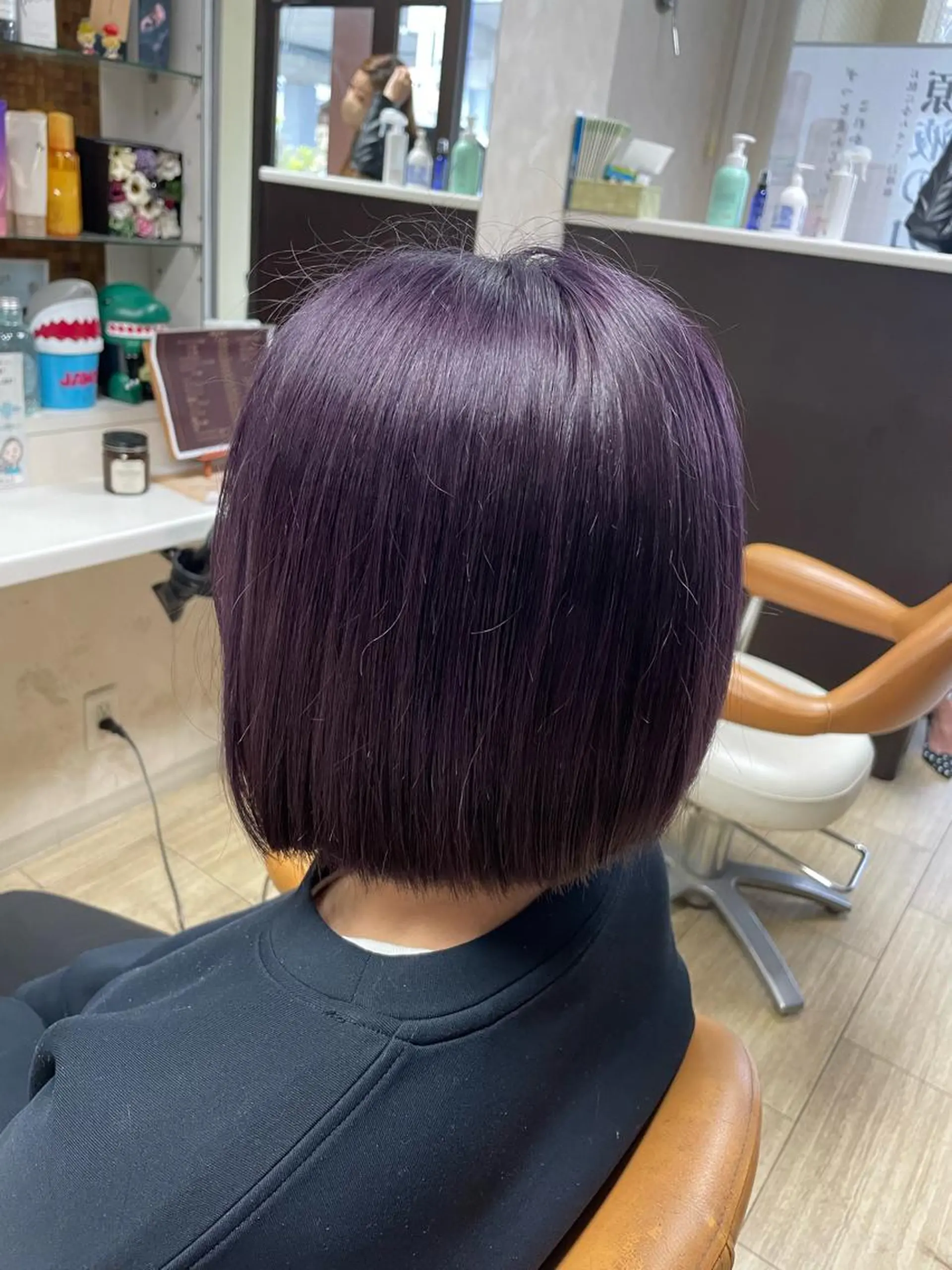 ショート カラー バイオレットカラー ヘアカラー 徳留 もも花のヘアスタイル