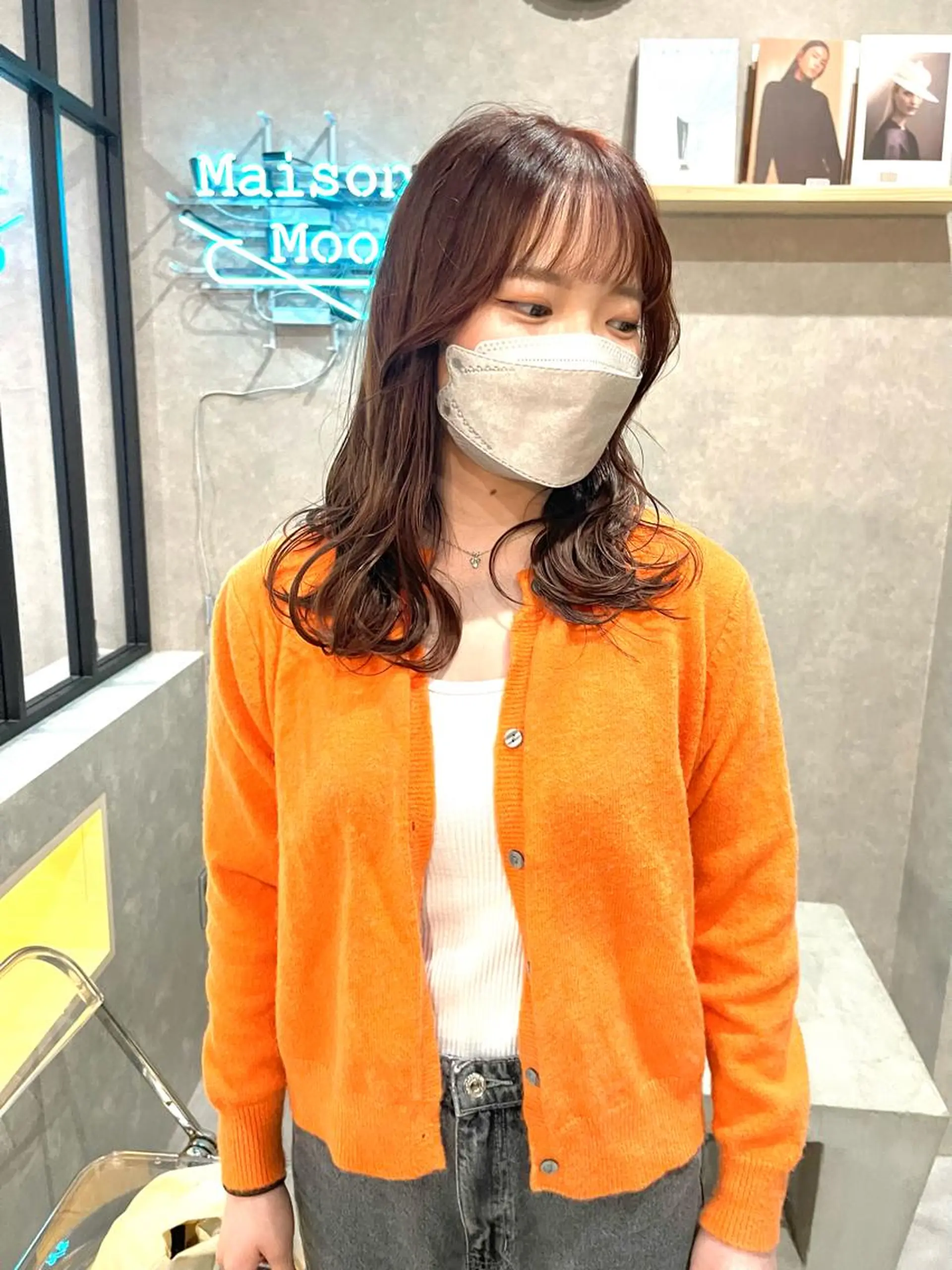 セミロング カラー カット ヘアカラー トリートメント 一ノ瀬 暁のヘアスタイル