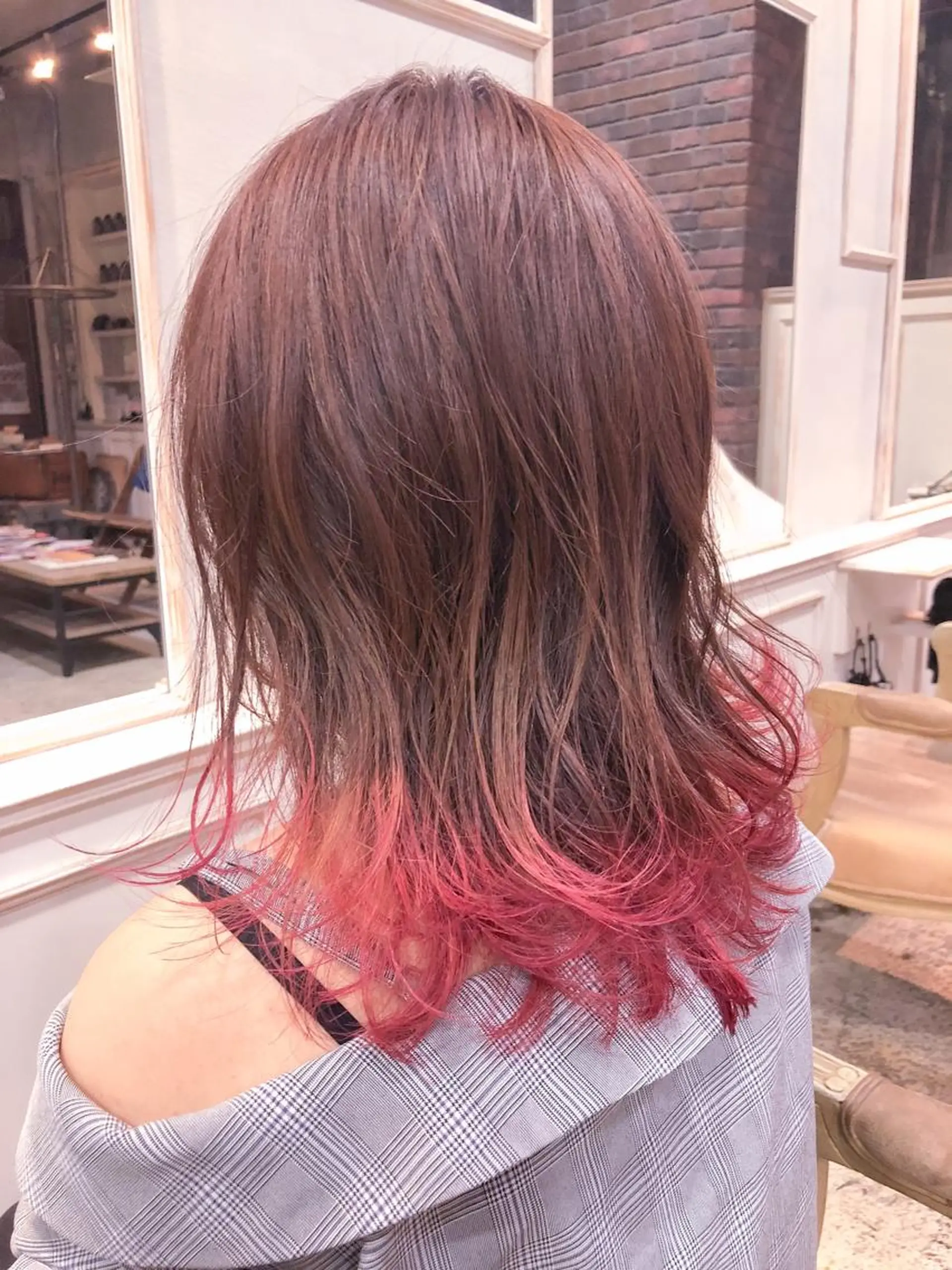 ミディアム カラー 髪質改善/縮毛矯正/ トリートメント/庭田のヘアスタイル