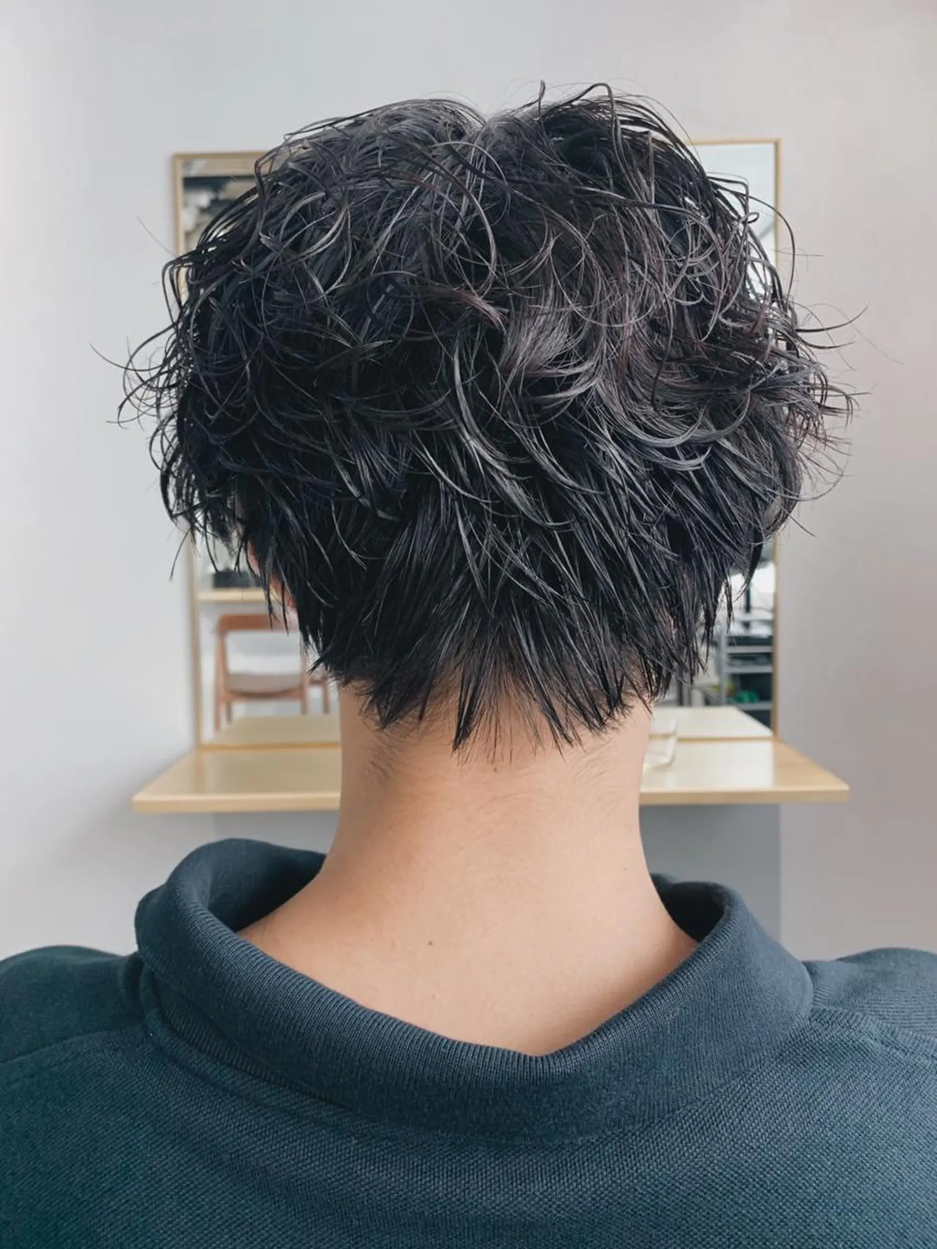 ショート パーマ メンズ ボブパーマコテ巻き風 パーマNo1深江秀平のヘアスタイル